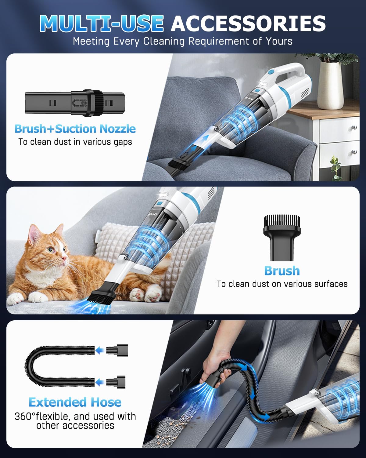 Handheld Vacuum Cordless Rechargeable