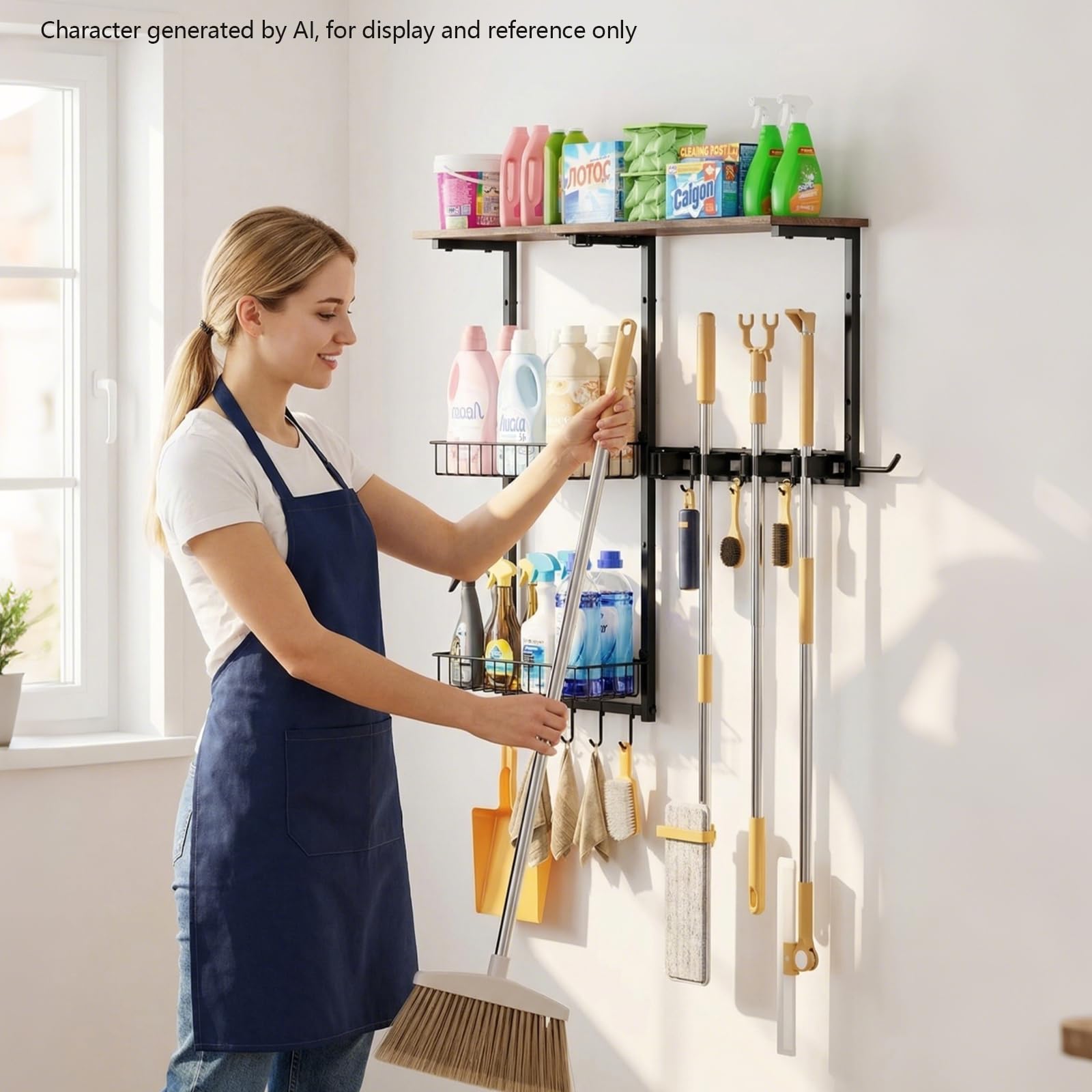 Broom Holder Wall Mount