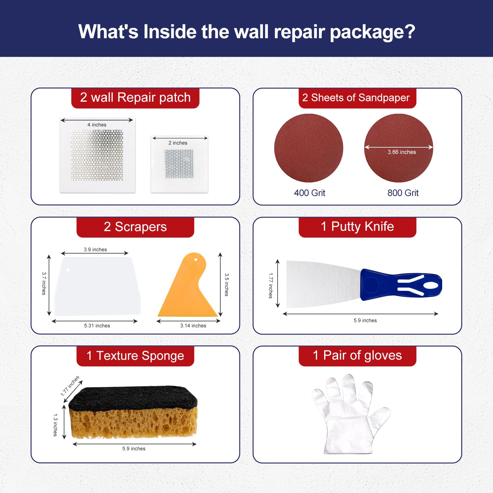 8.6Oz Drywall Patch Repair Kit