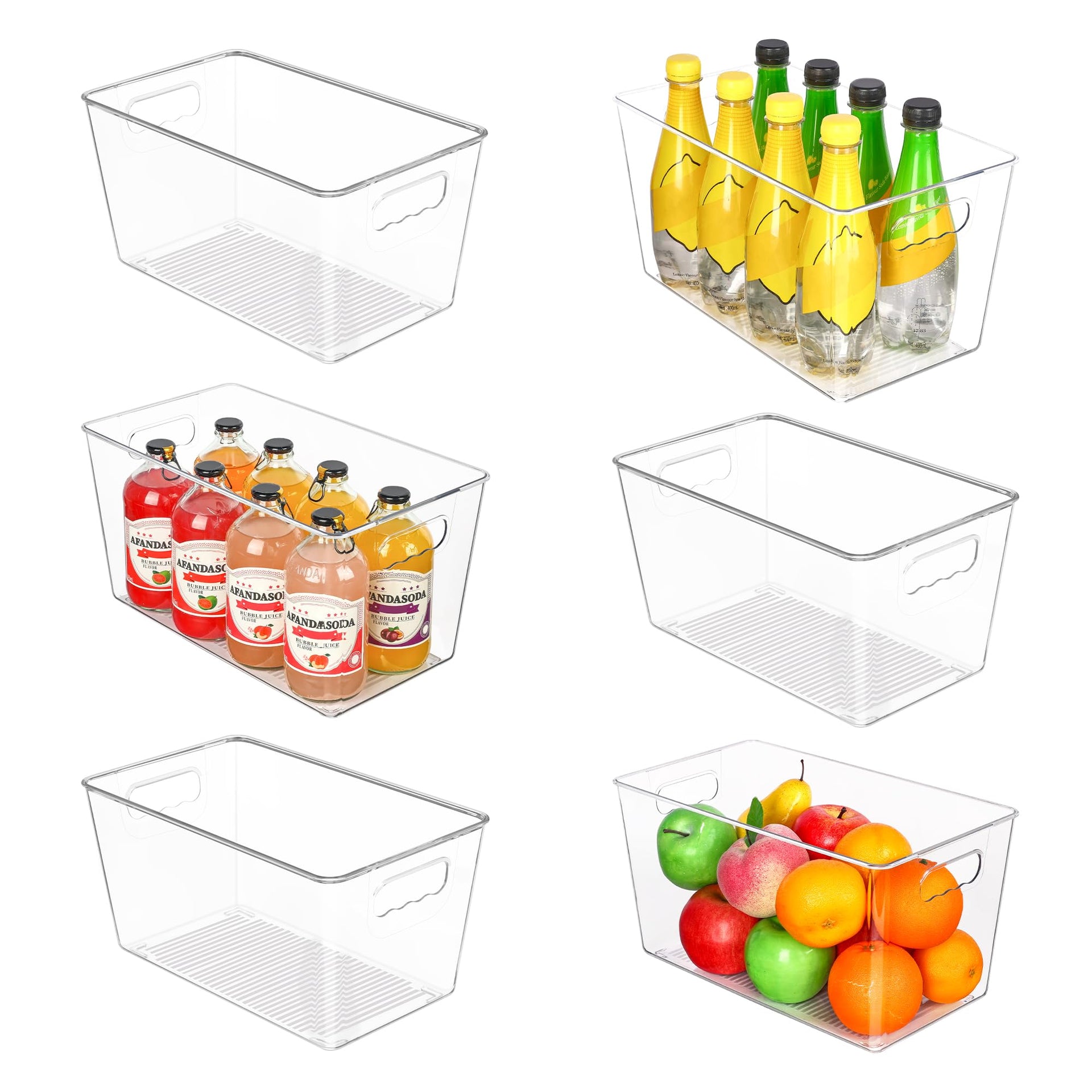 6 Pack Clear Storage Bins (6 Count)