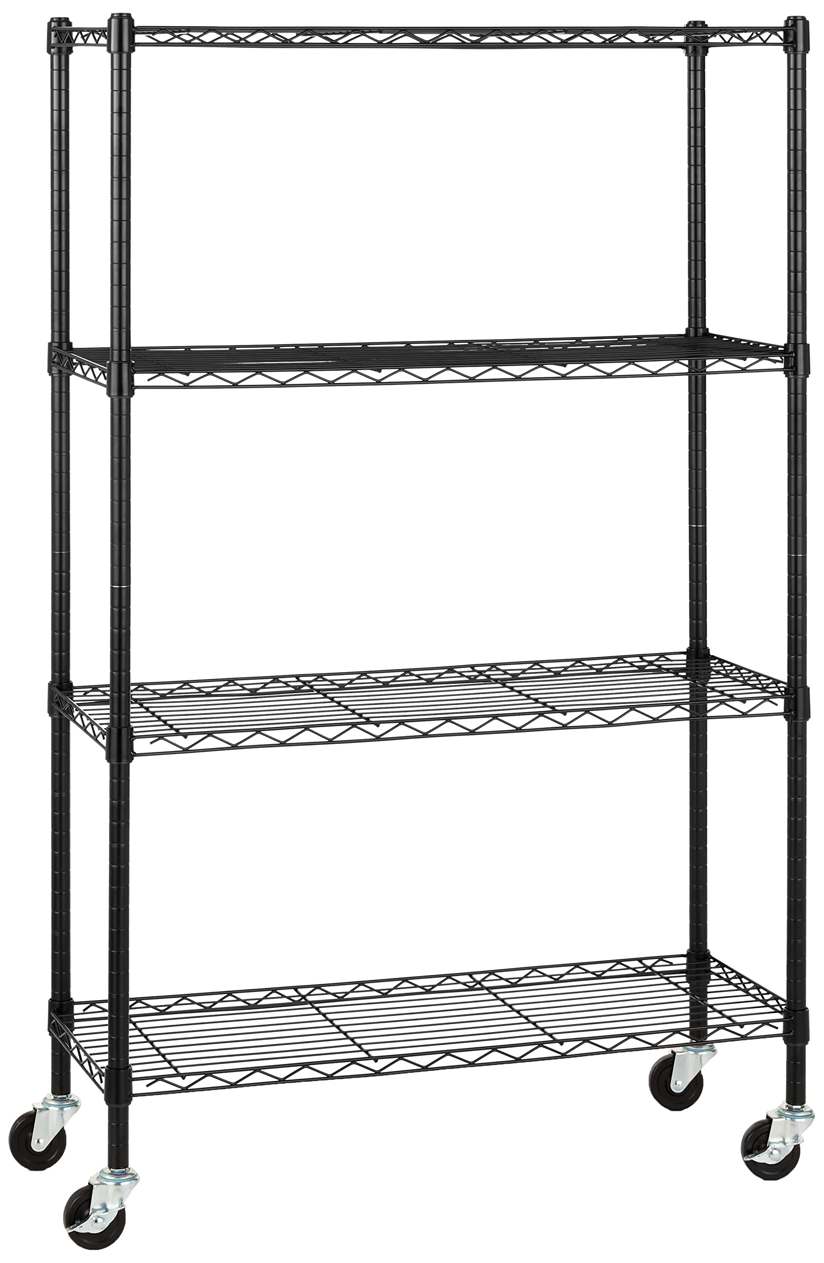 4 Shelf Heavy Duty Garage Shelving Storage Unit on 3" Wheel Casters