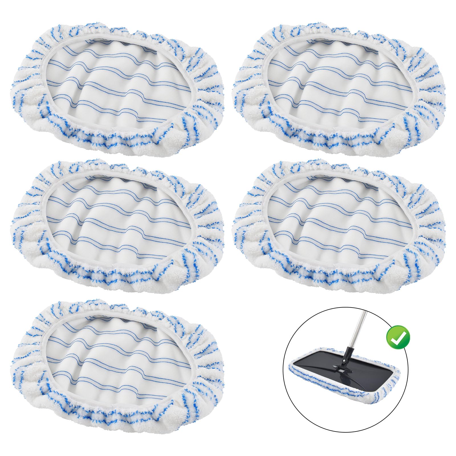 5 Pack Mop Heads Replacements for Ocedar Hardwood Floor 'N More Microfiber Mops (5 Count)