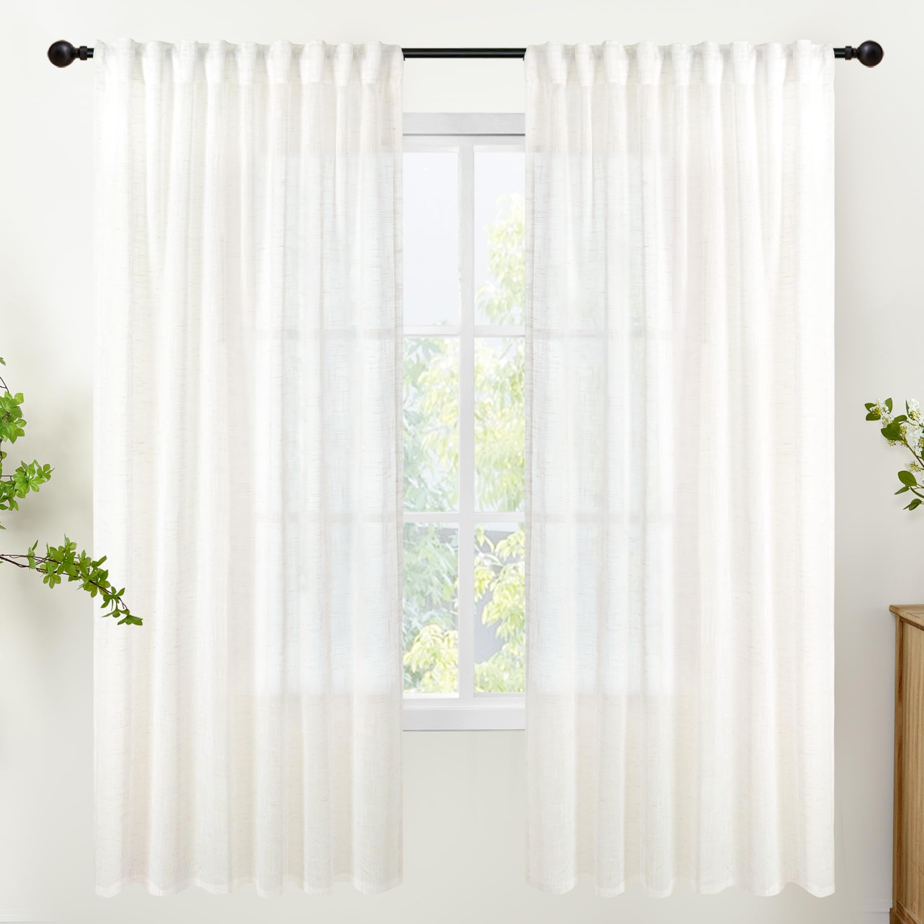 72 Inch Length Linen for Living Room (2 Count)