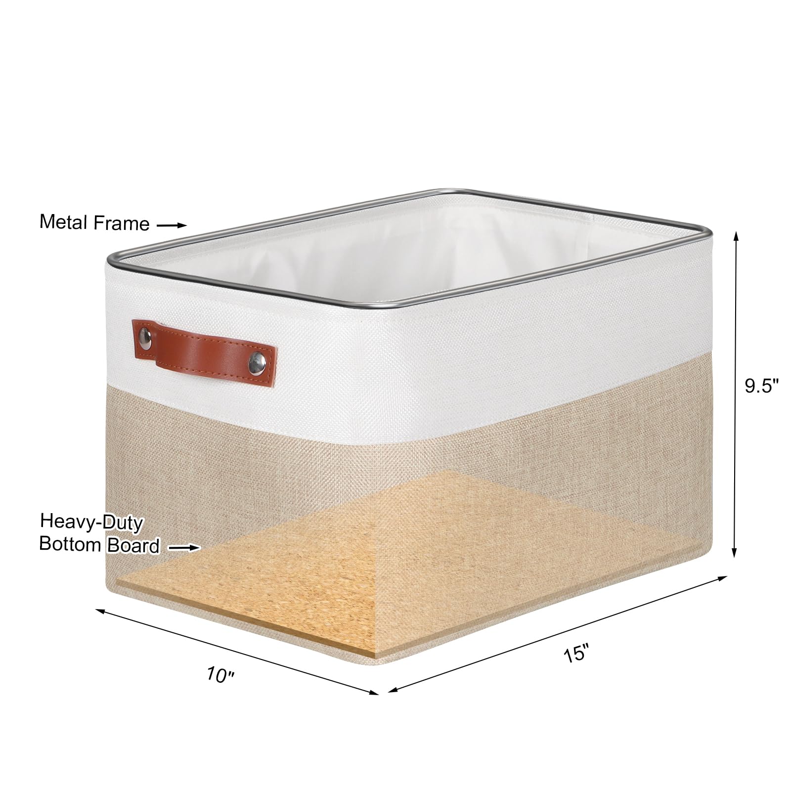 Fabric Storage Baskets for Shelves (4 Count)