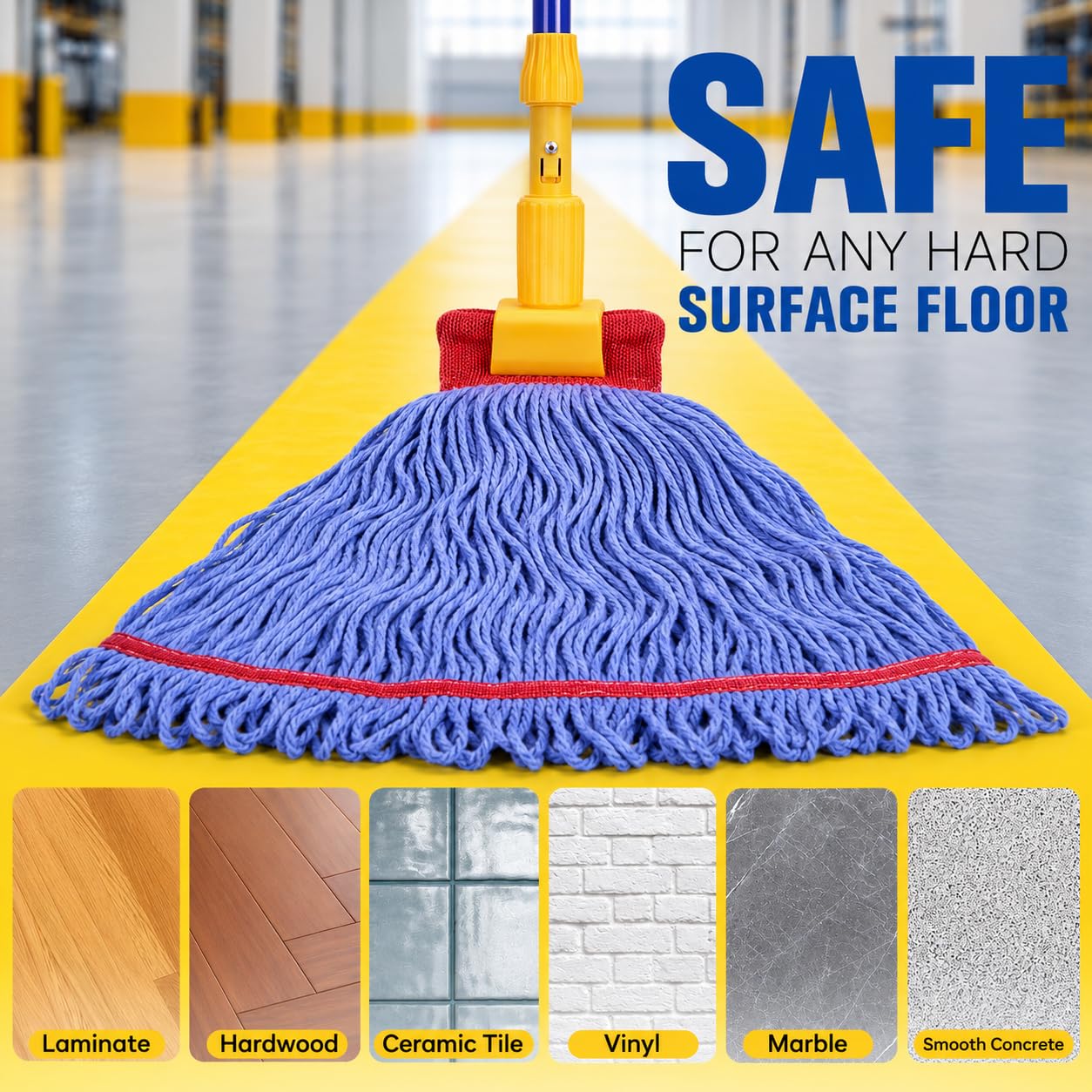 Matthew Cleaning Commercial Mop Head Replacement (3 Count)
