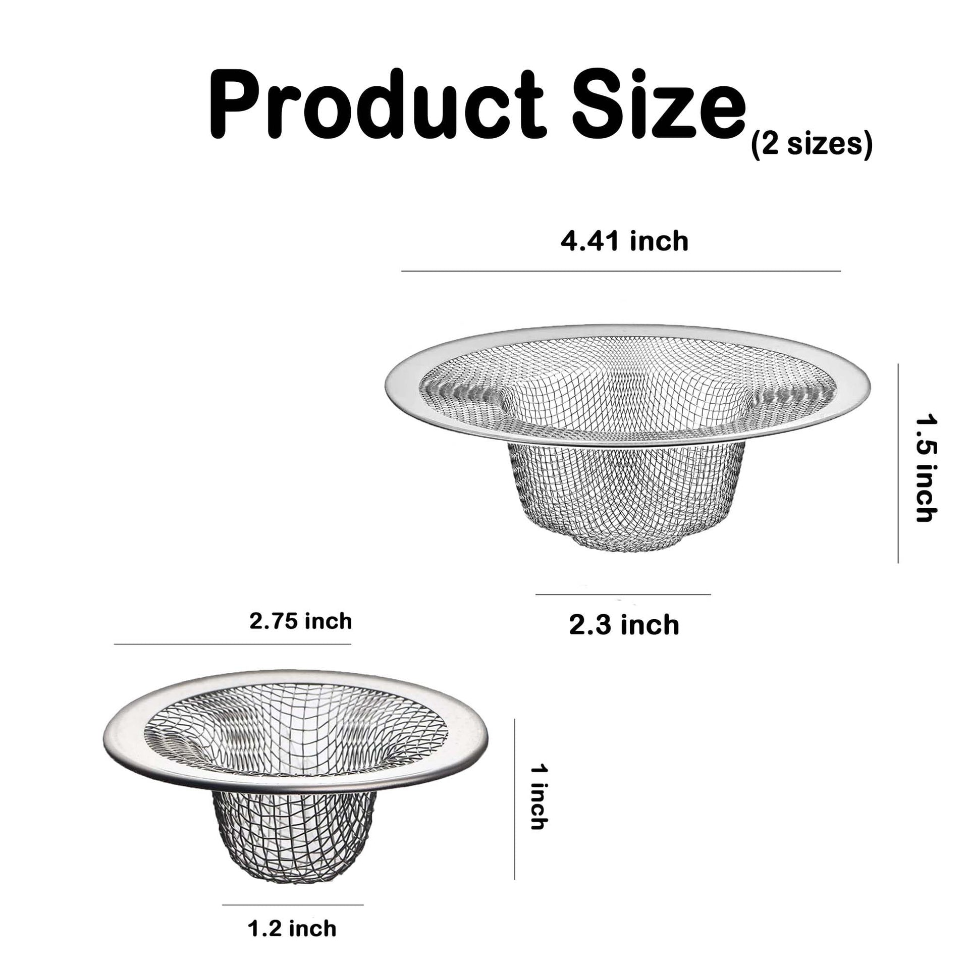 12PCS Stainless Steel Slop Basket Filter Trap