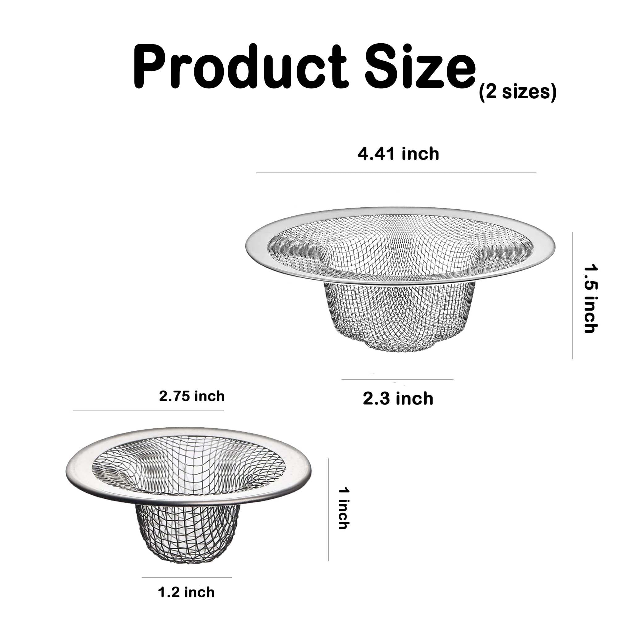 12PCS Stainless Steel Slop Basket Filter Trap