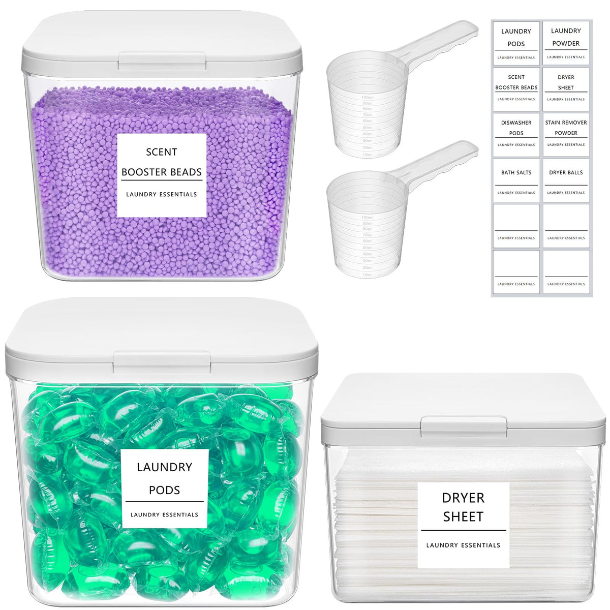 Laundry Pods Container with Pop (3 Count)