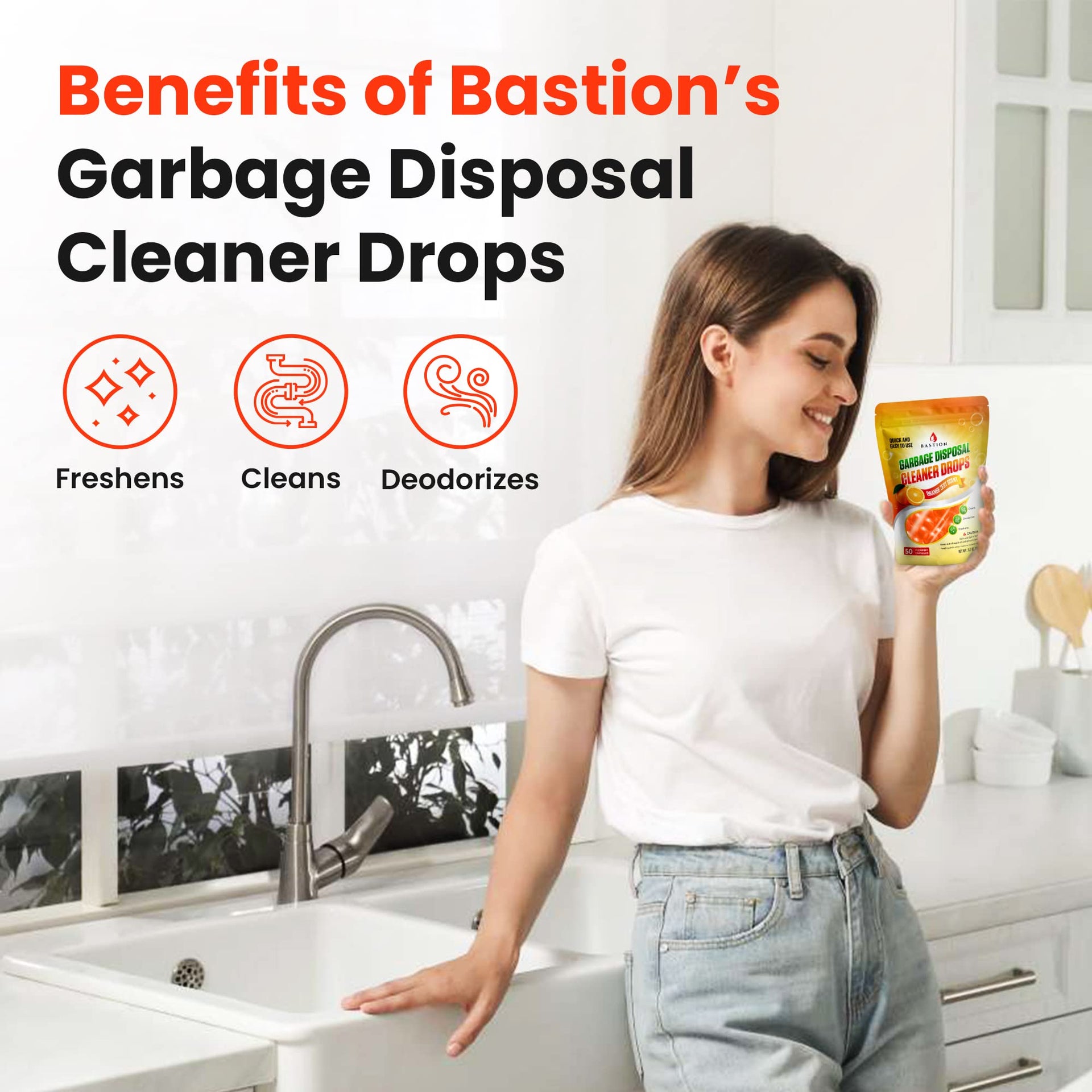 Garbage Disposal Cleaner and Deodorizer Drops (50 Count)