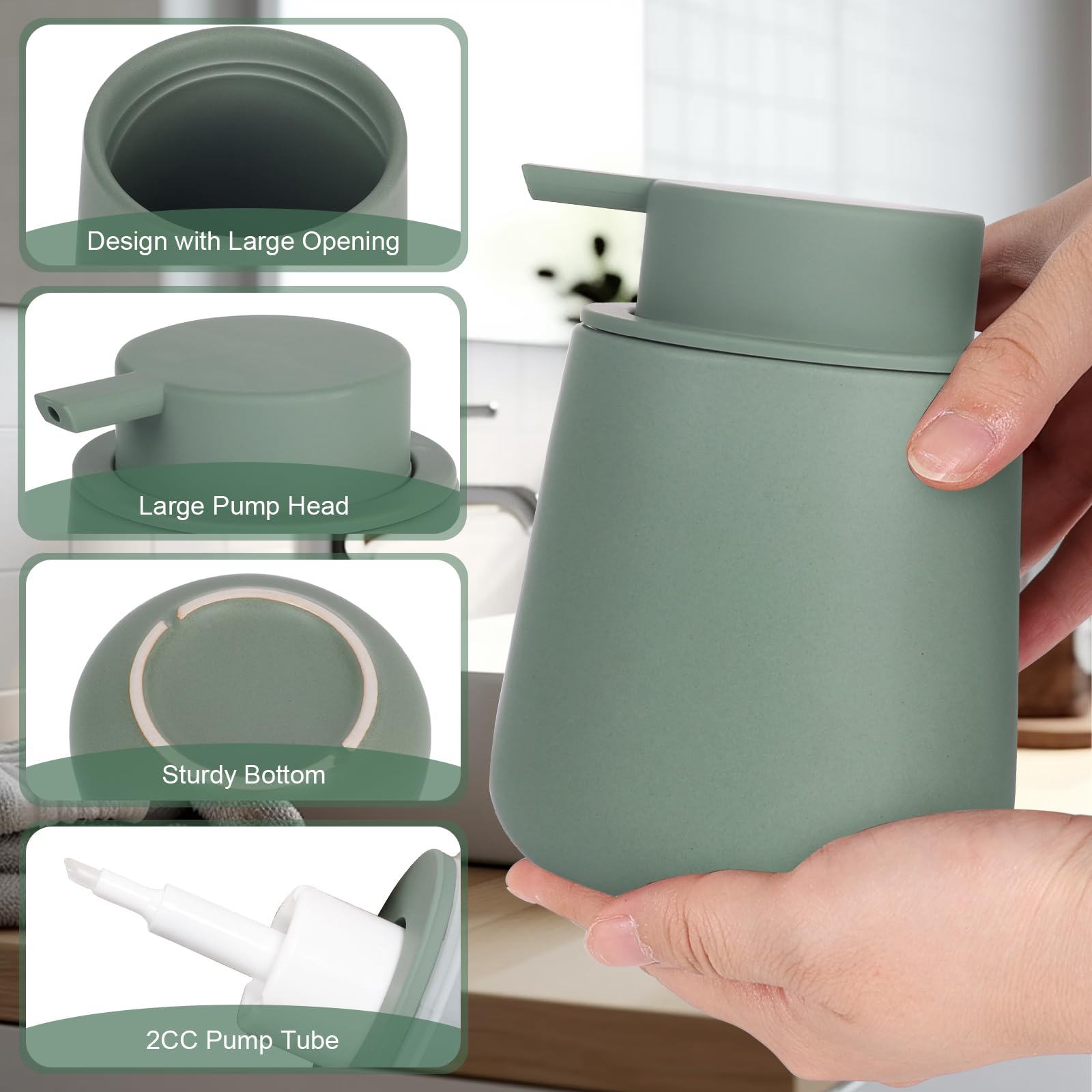 Ceramic Foaming Soap Dispenser