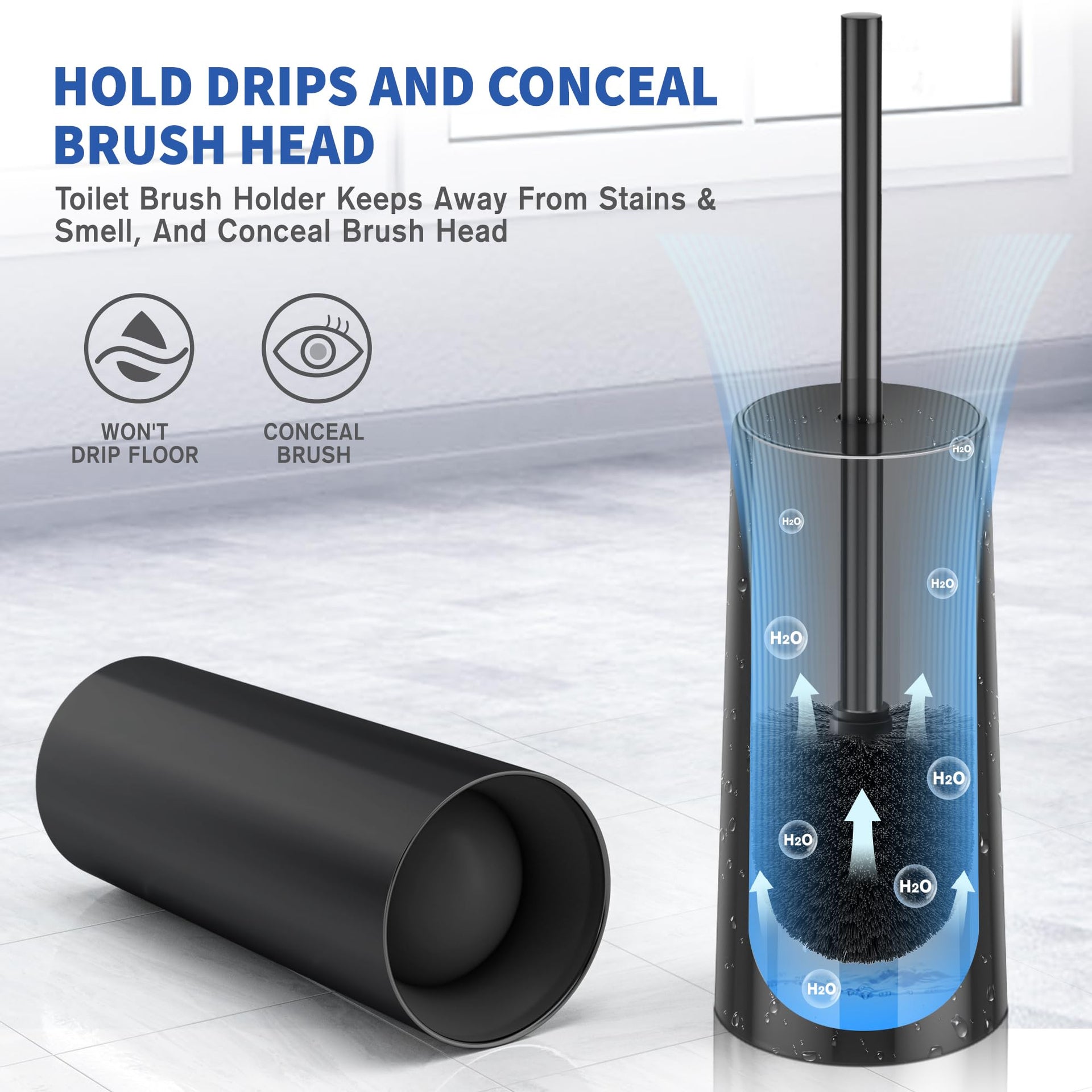 Toilet Brush and Holder (2 Count)