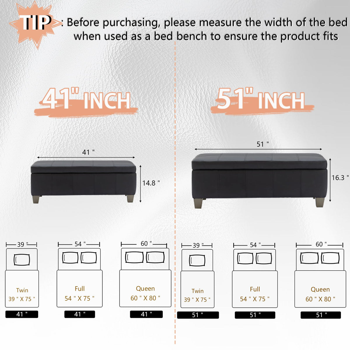 41" Storage Ottoman