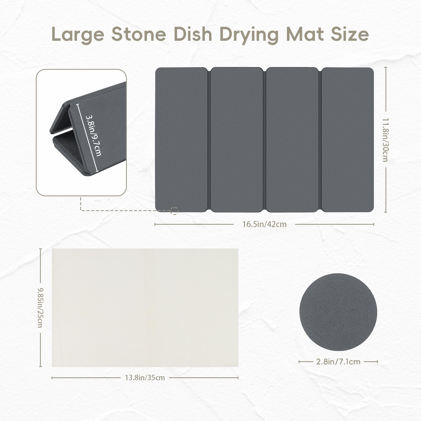 Small Stone Drying Mats for Kitchen Counter