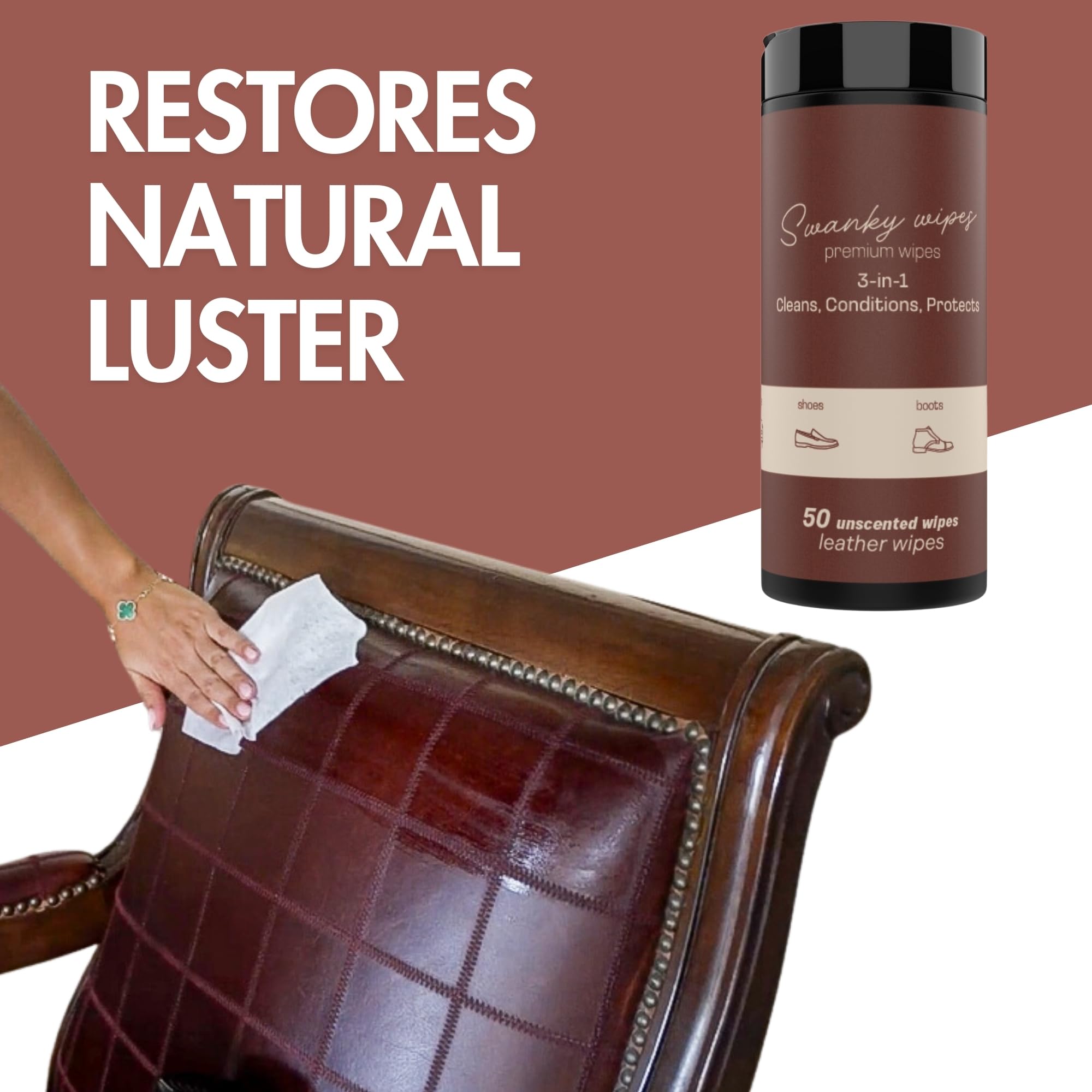 Swanky Leather Wipes (100 Count)