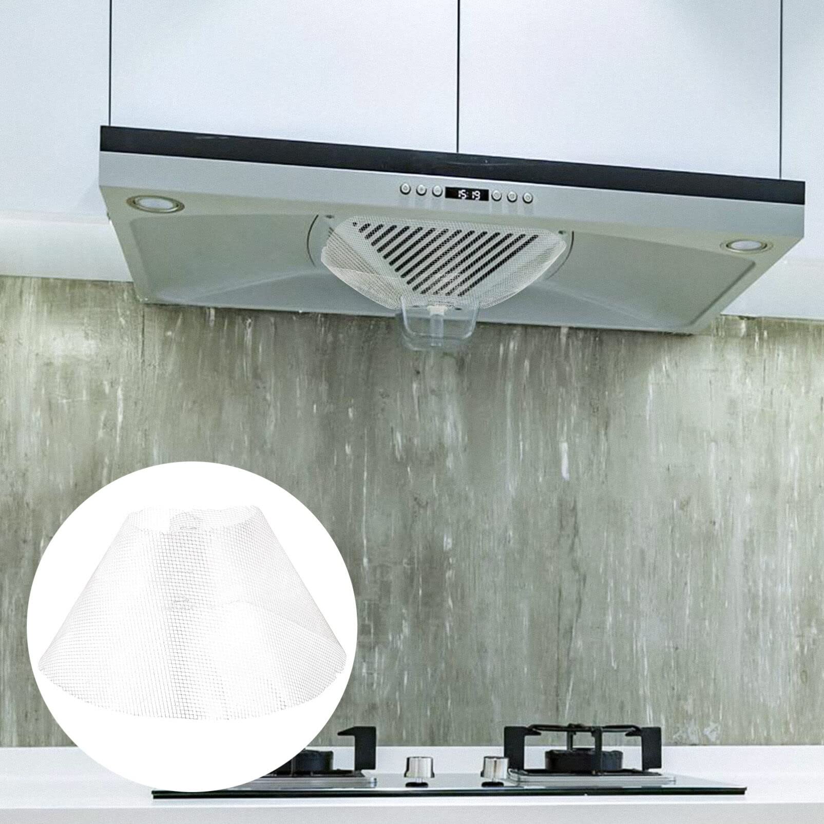 10Pcs Range Hood Filter Net Round Kitchen Cooking Range Hood Filter Mesh Replacement Mesh Kitchen Cooker Accessories 23cm