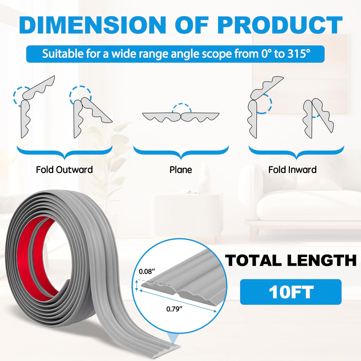 Corner Molding Trim Peel and Stick Wall Corner Protector