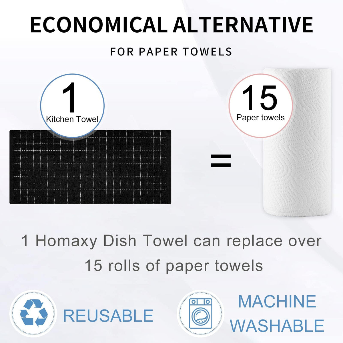 100% Cotton Terry Kitchen Towels (12 Count)