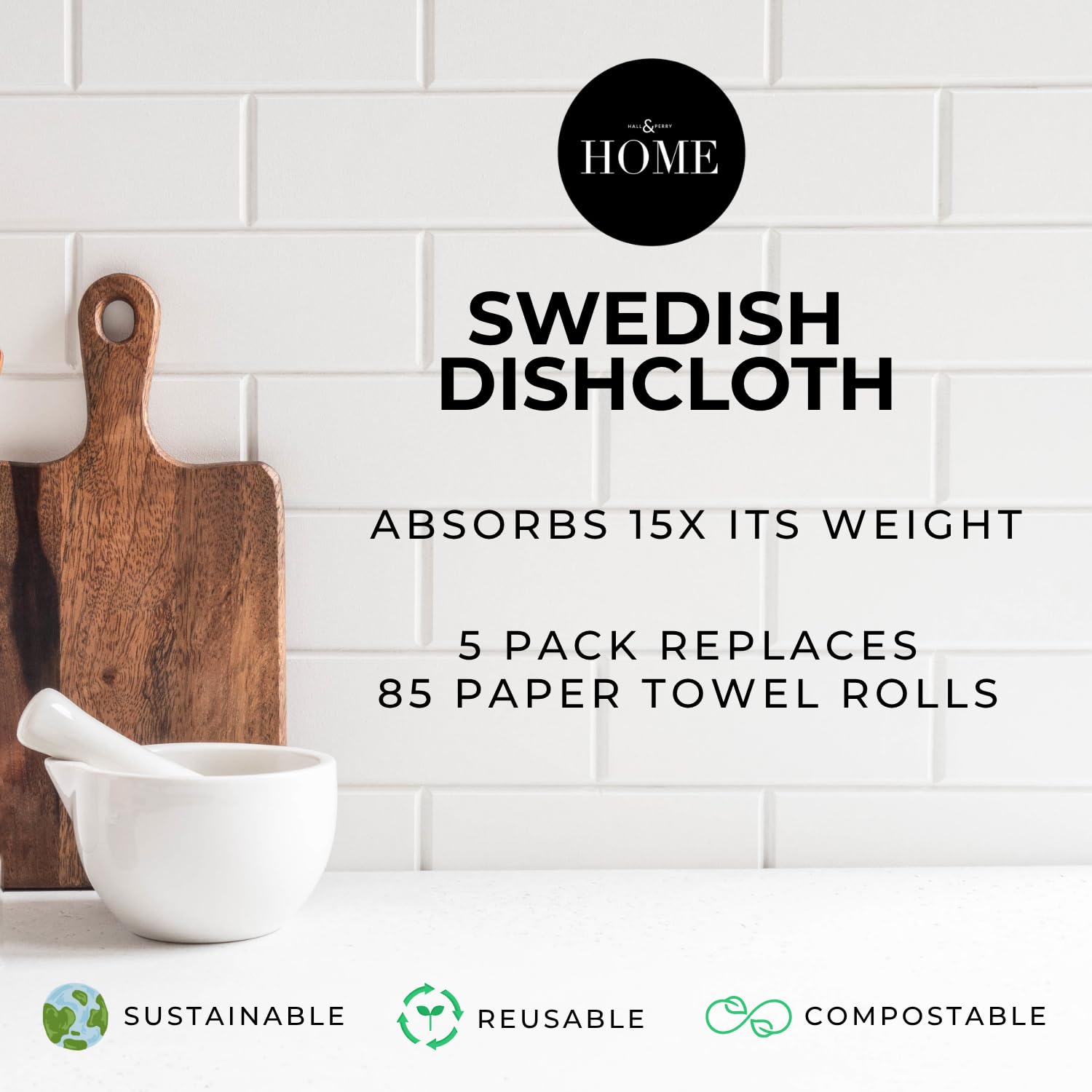 Swedish Dishcloths for Kitchen (5 Count)