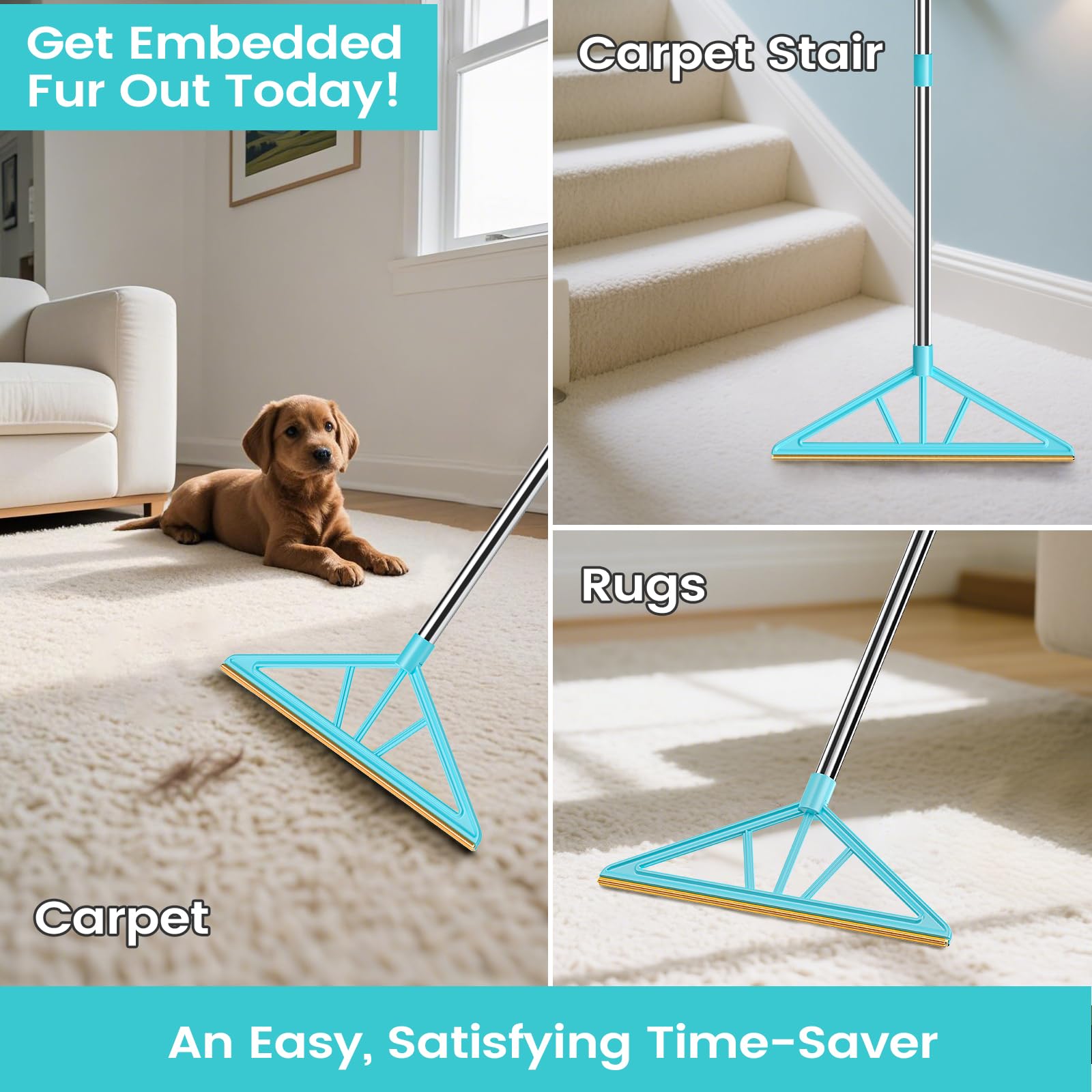 Carpet Rake for Pet Hair Removal (19.68 Ounce)