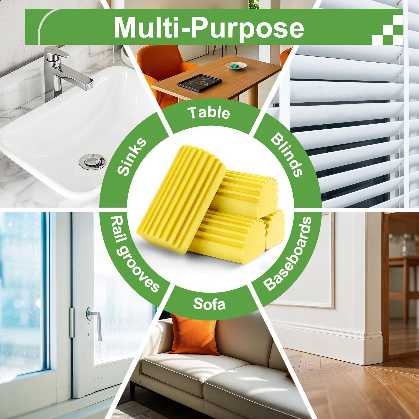 Damp Clean Duster Sponge (4 Count)