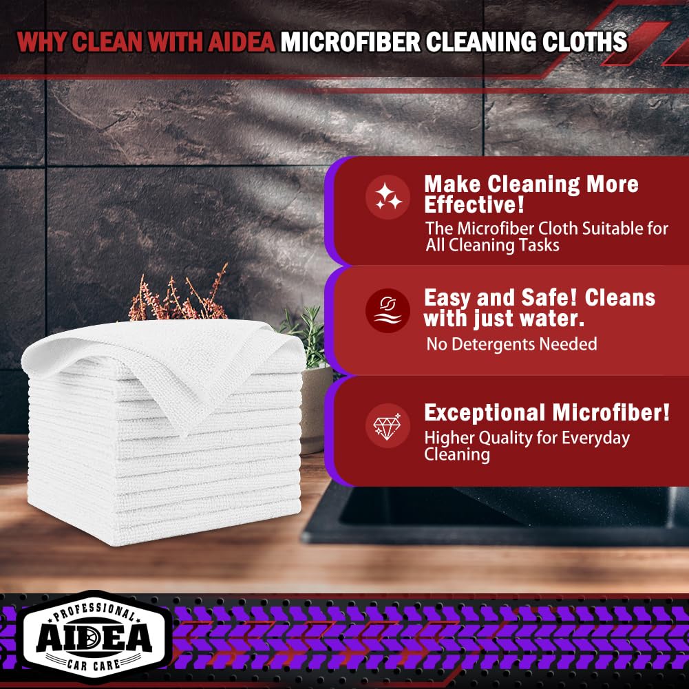 White Microfiber Cleaning Cloth 150PK (150 Count)