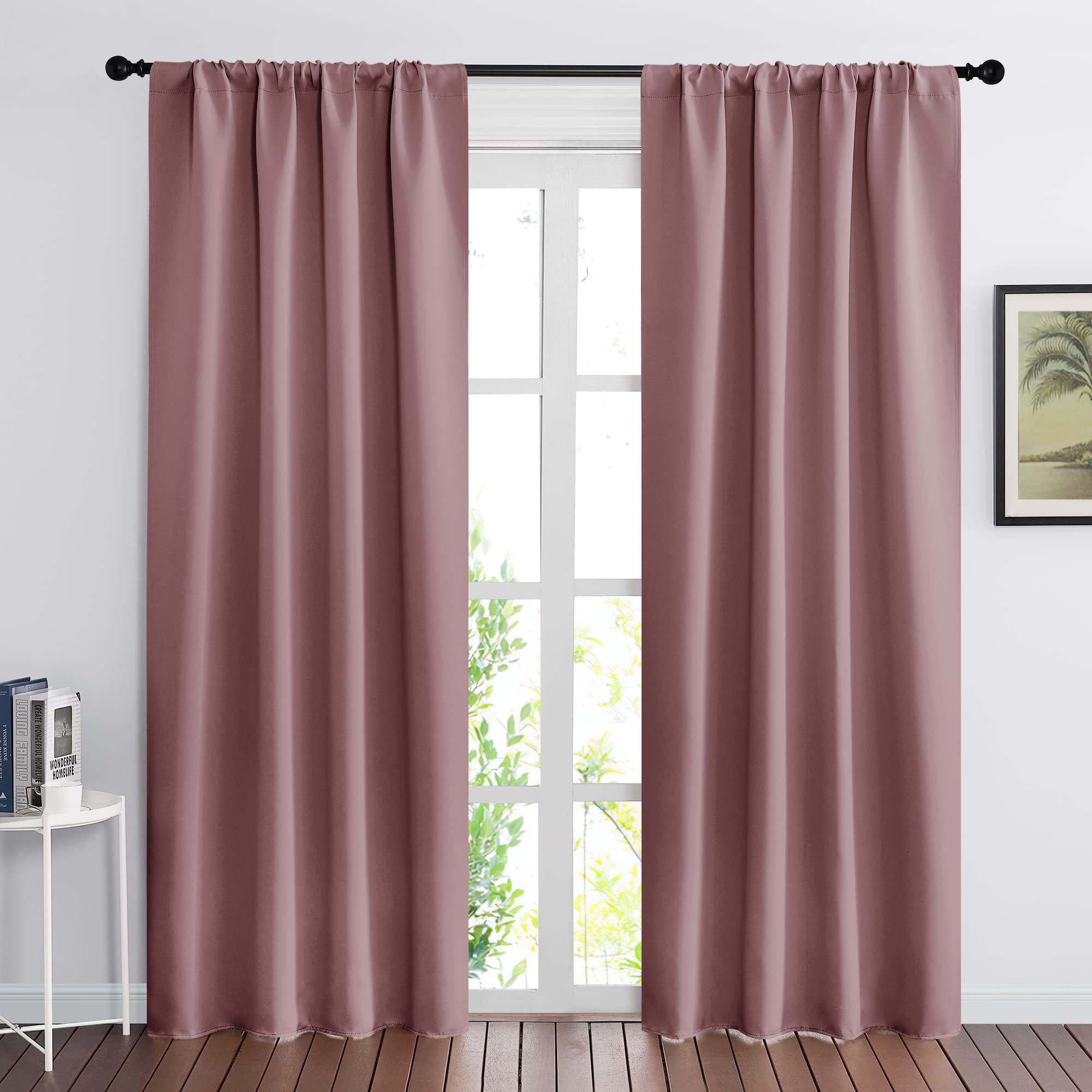 Blackout Curtains for Bedroom Living Dining Room 84 inches Long (2 Count)