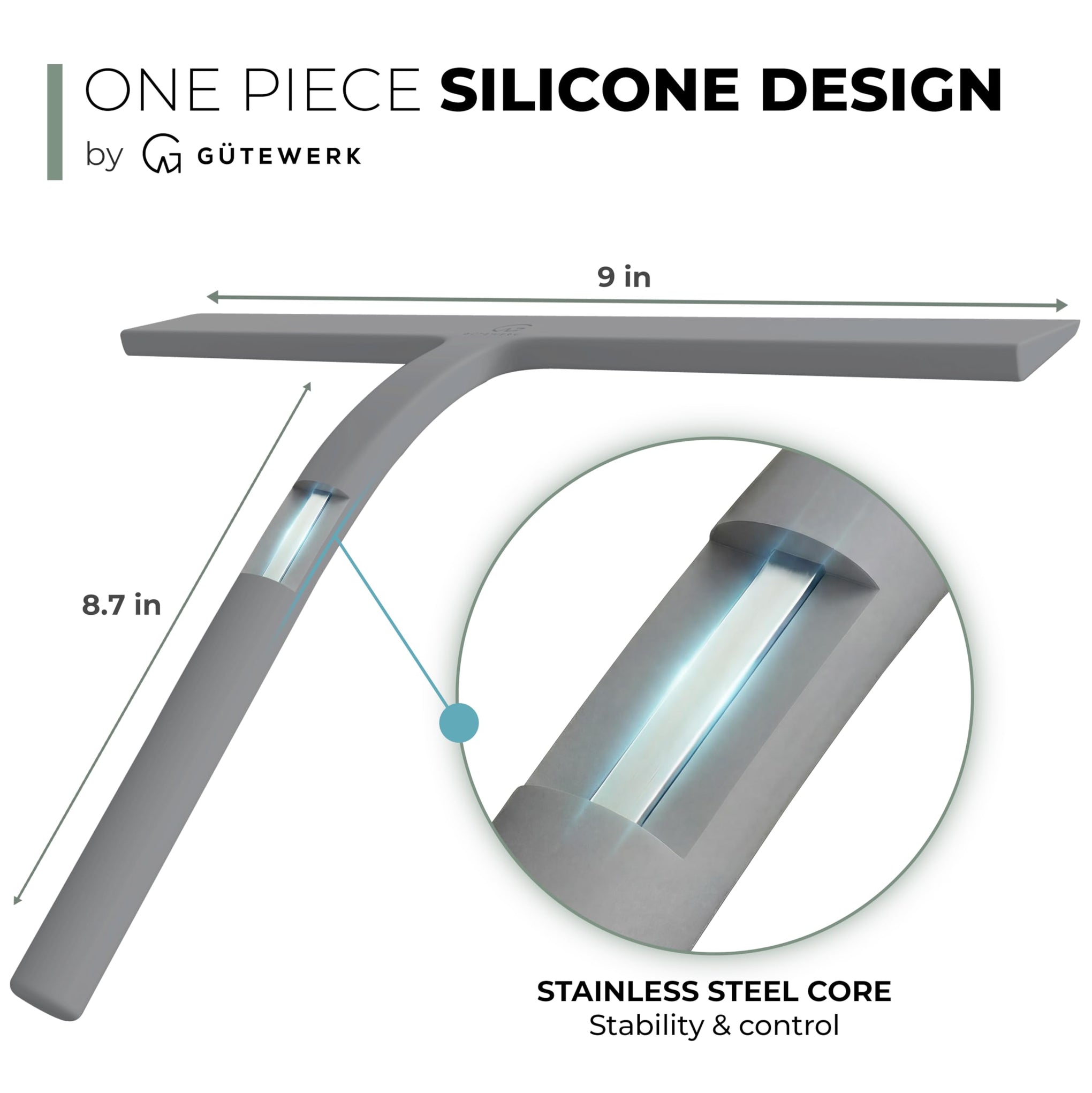 Silicone Shower Squeegee with 3