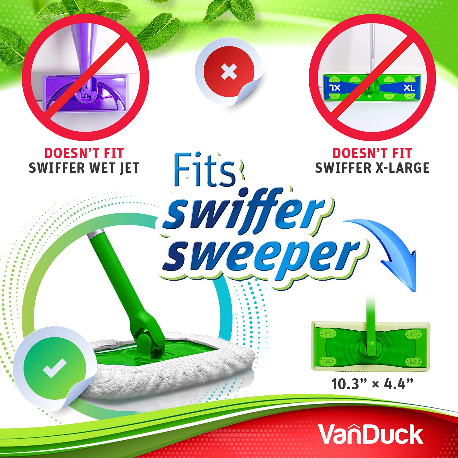 Reusable 100% Cotton Mop Pads for Swiffer Sweeper (8 Count)