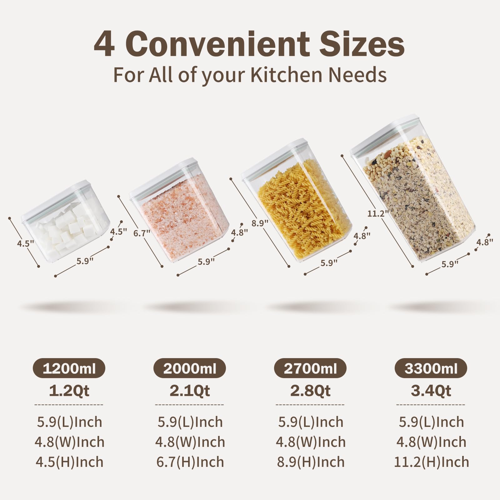 12 Pcs Pop Food Storage Containers Airtight Food Storage Containers Set with Lids Kitchen Pantry Organization and Storage (12 Count)