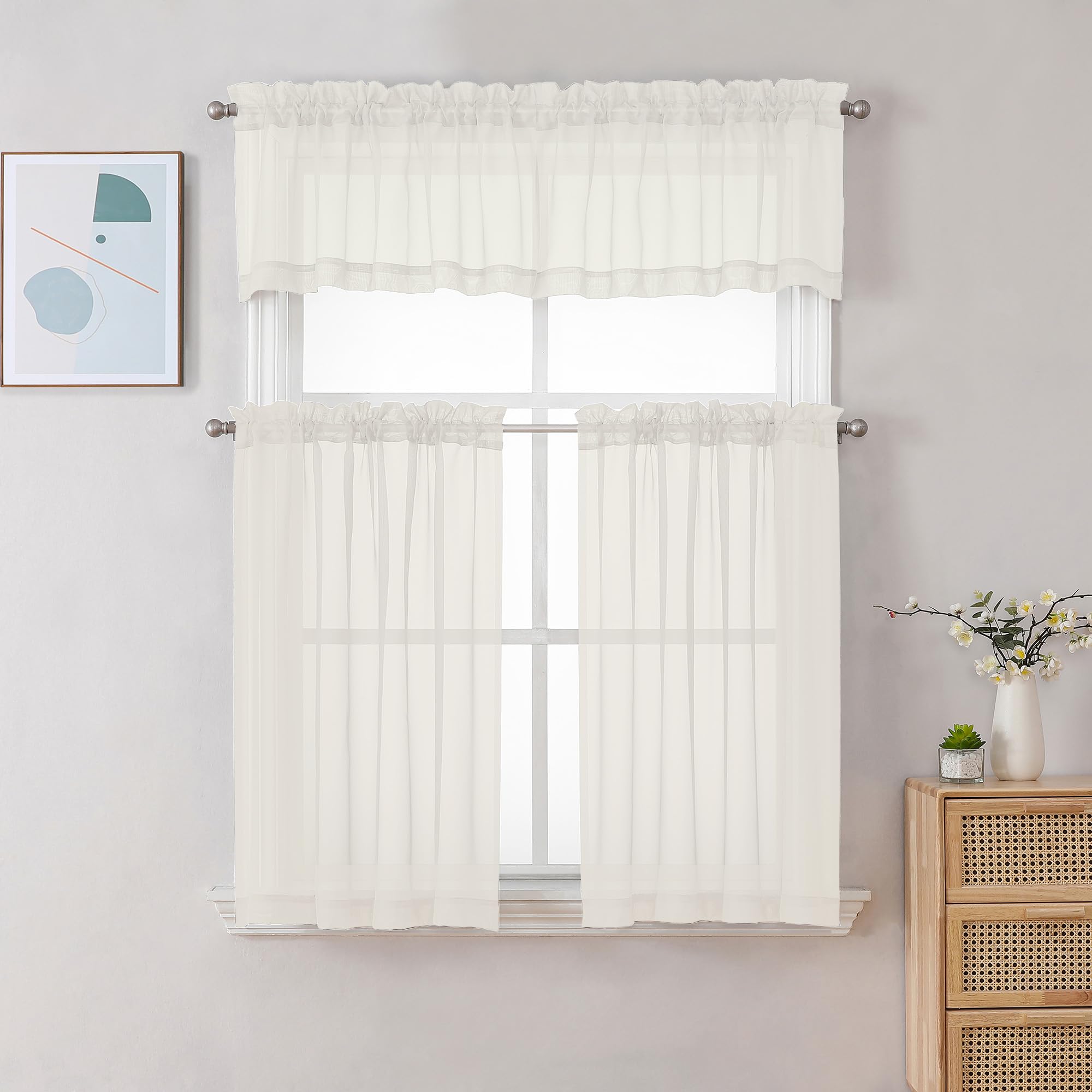 Sheer Window Valance Curtains