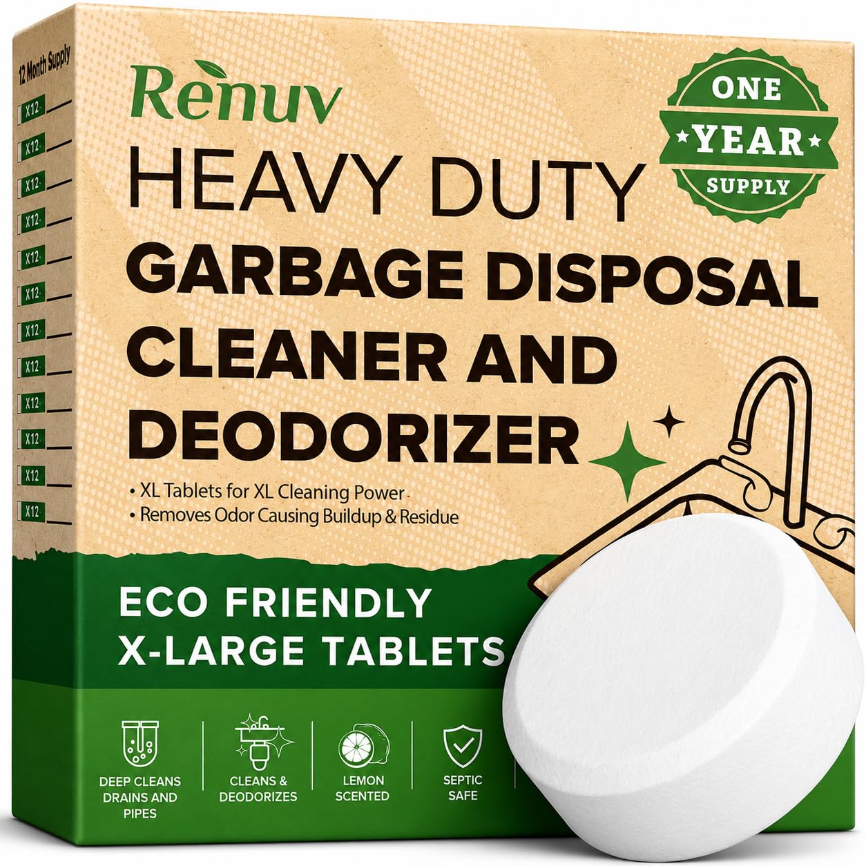 Dishwasher Cleaner + Garbage Disposal Cleaner (24 Count)