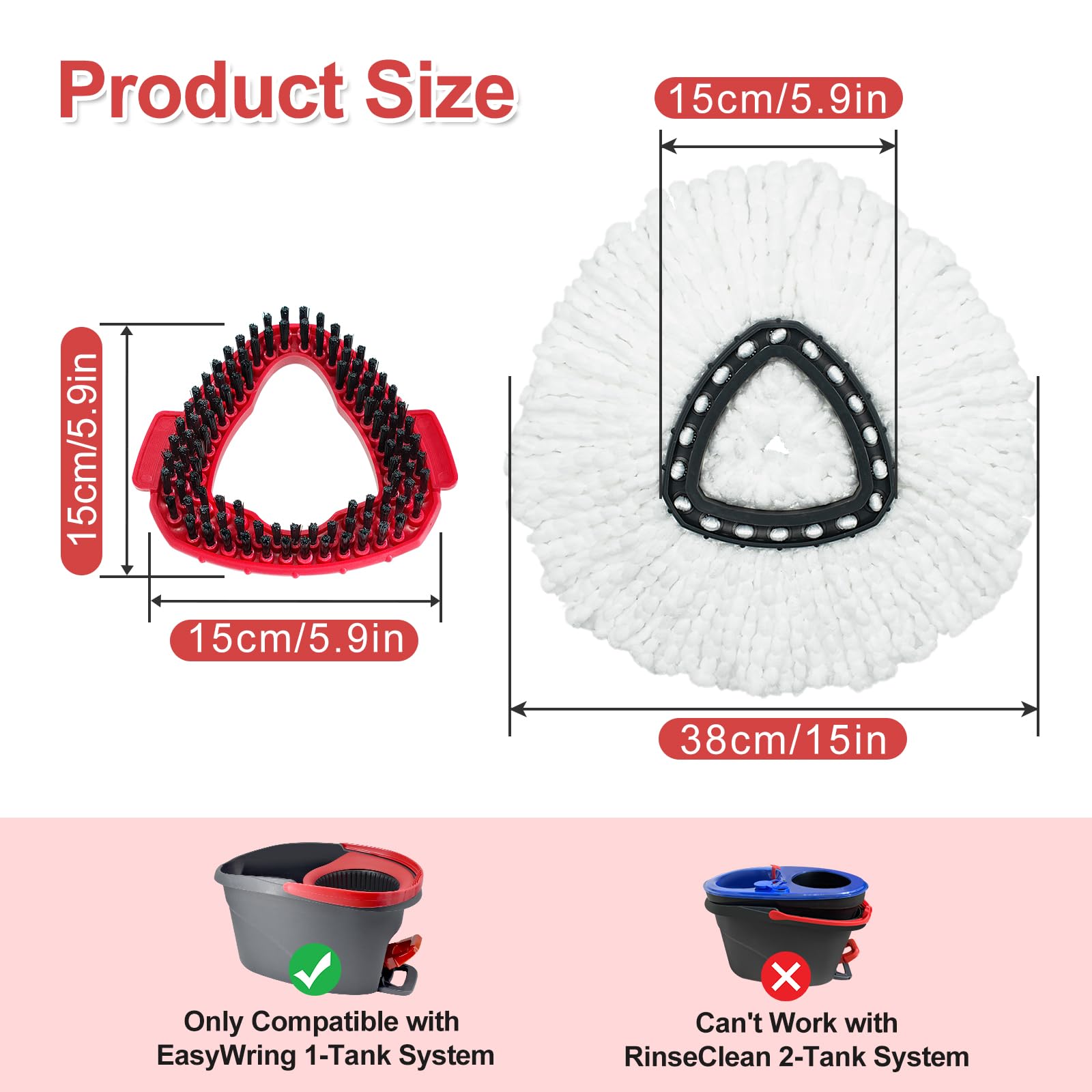 Mop Heads Replacement for Ocedar (7 Count)