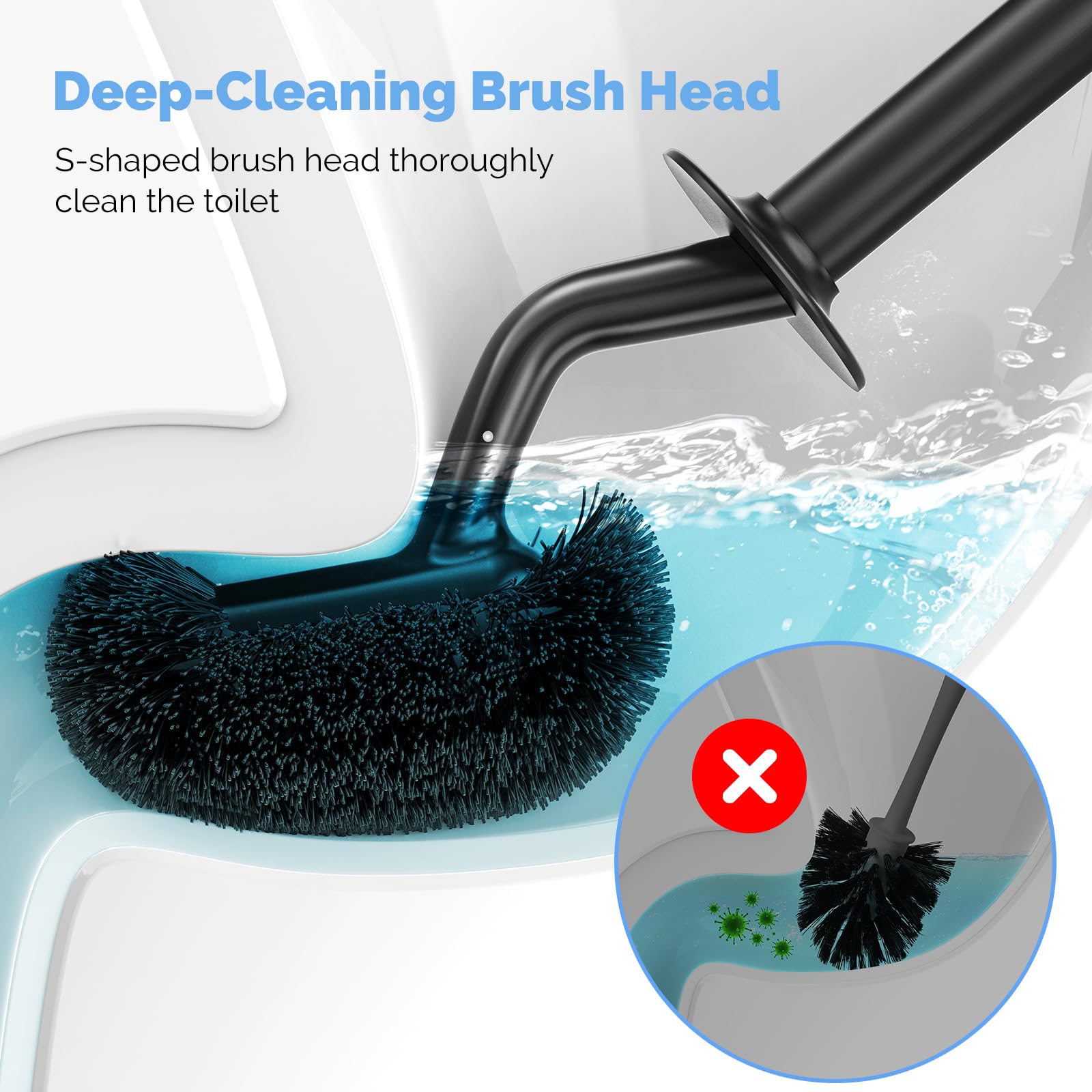 Toilet Bowl Brush Holder Set
