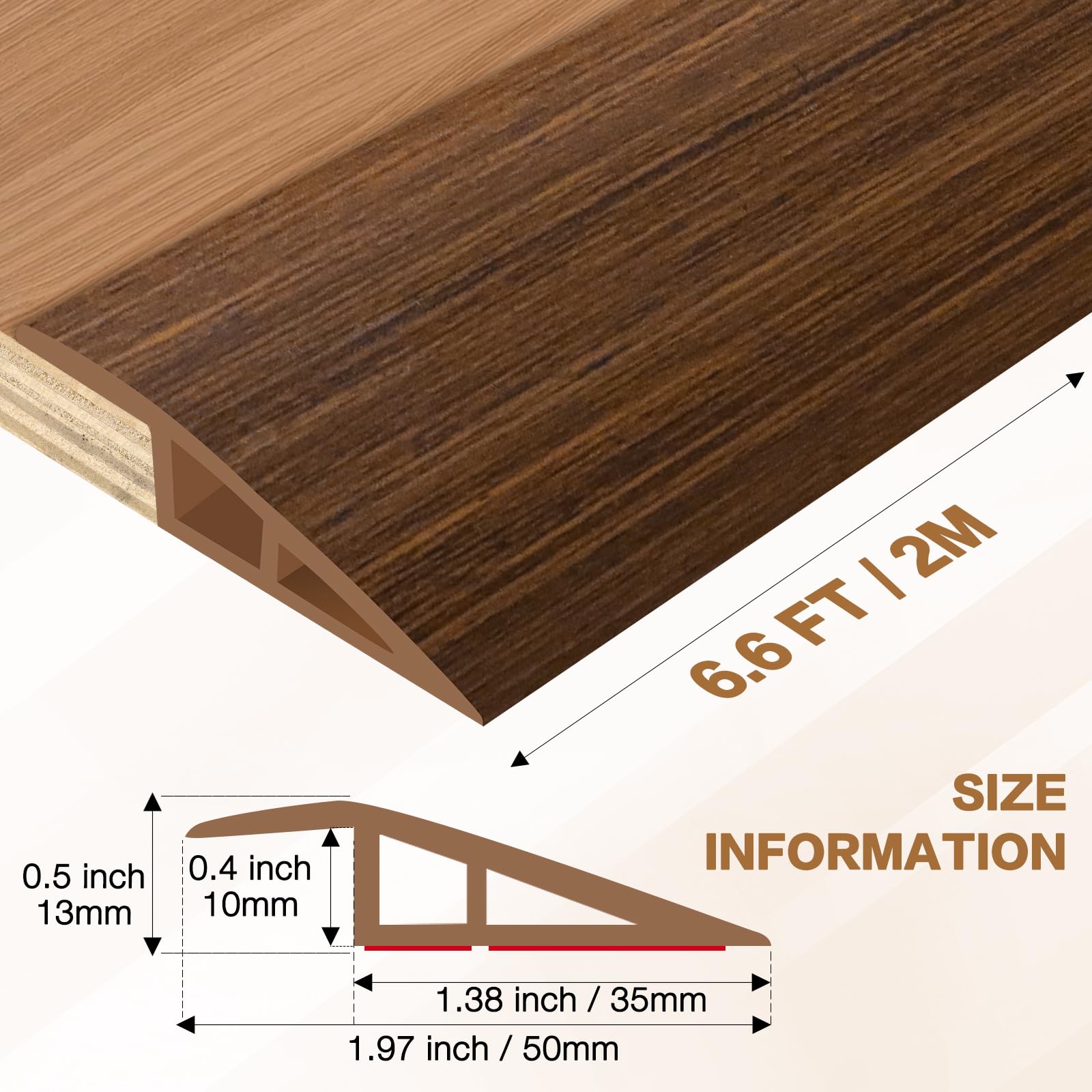 Floor Transition Strip Vinyl Door Threshold Ramp Self Adhesive Carpet Edging Strip Doorway Edge Trim