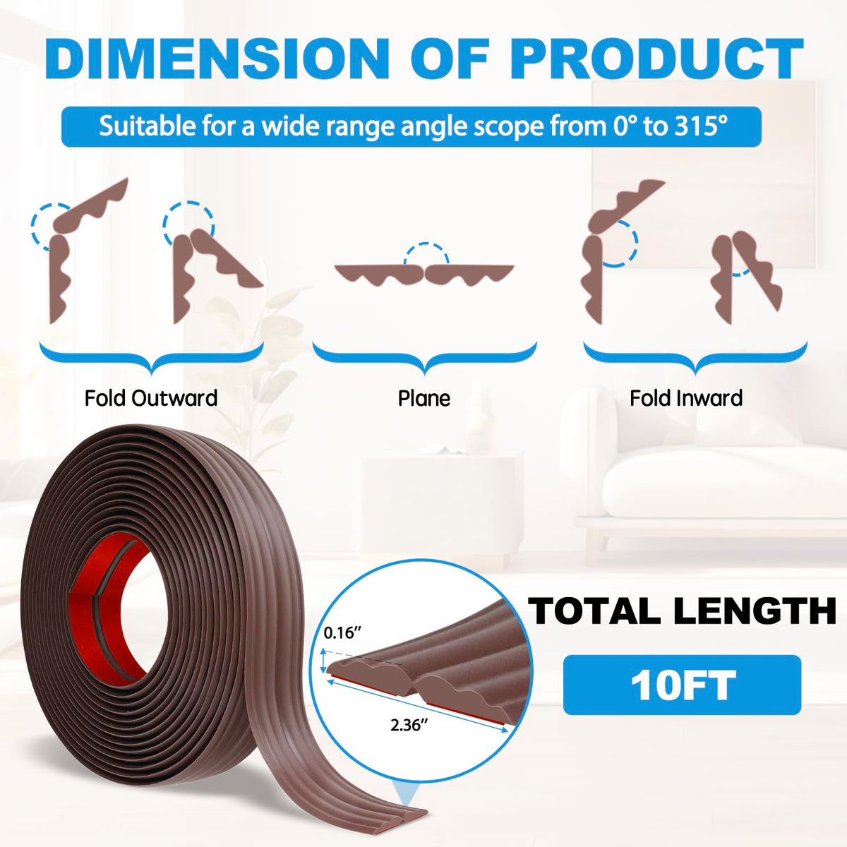 Corner Molding Trim Peel and Stick Wall Corner Protector