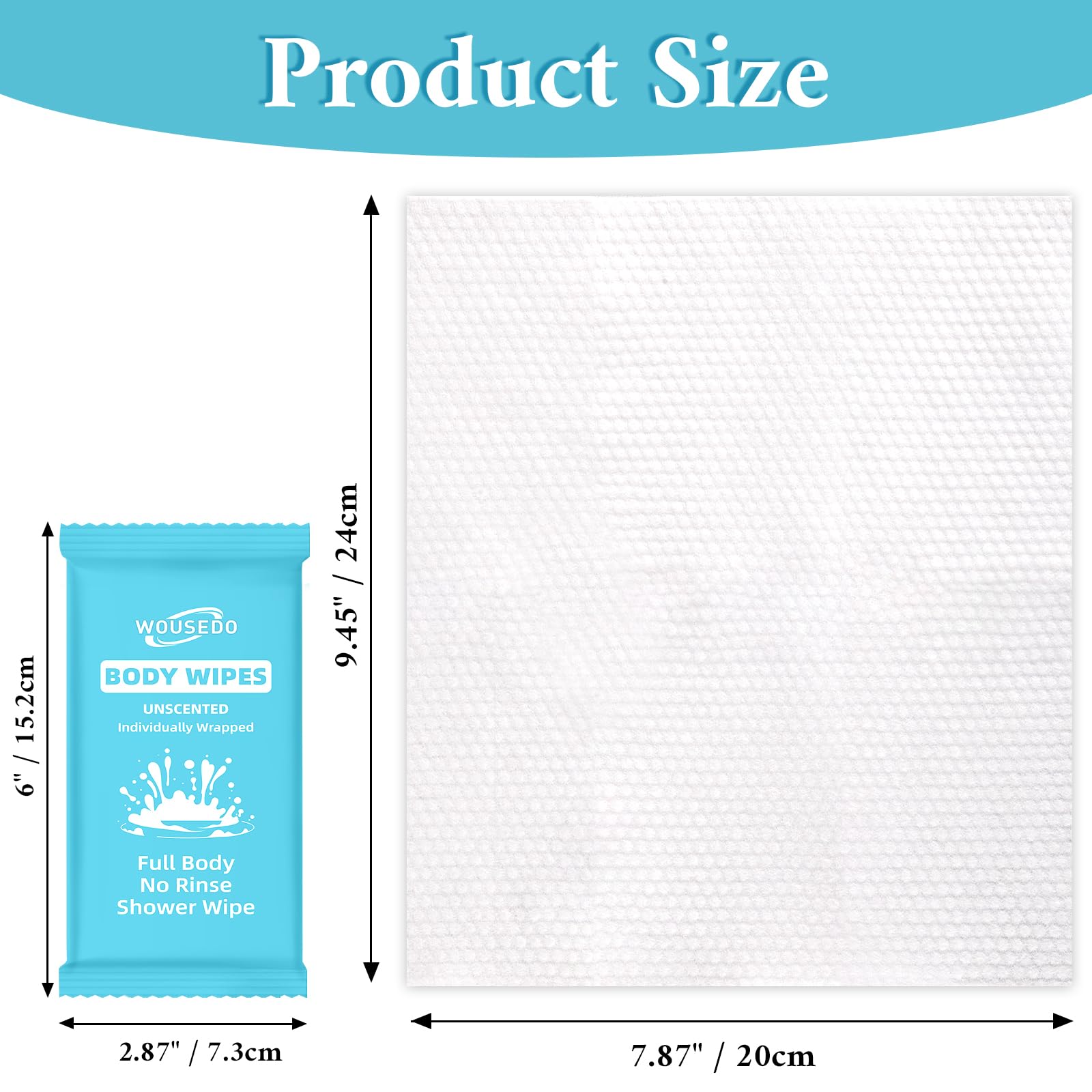 500 Pack Ultra Thick Body Wipes Individually Wrapped (500 Count) - ModHome Supplies
