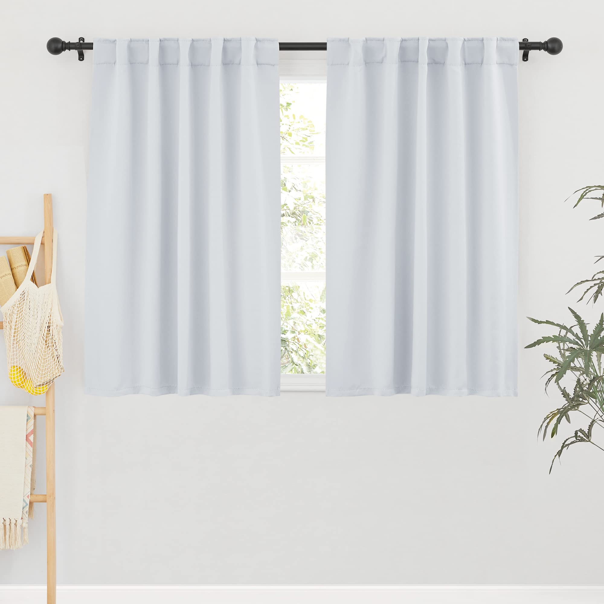 Short Blackout Curtains for Small Kitchen Cafe Bathroom Window