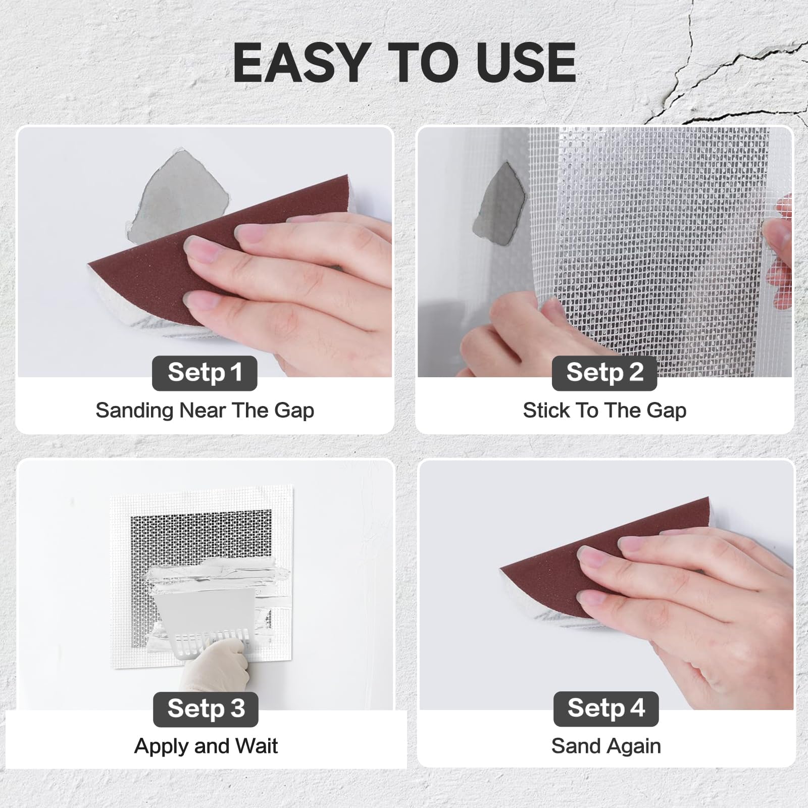 19 PCS Wall Repair Patch Kit