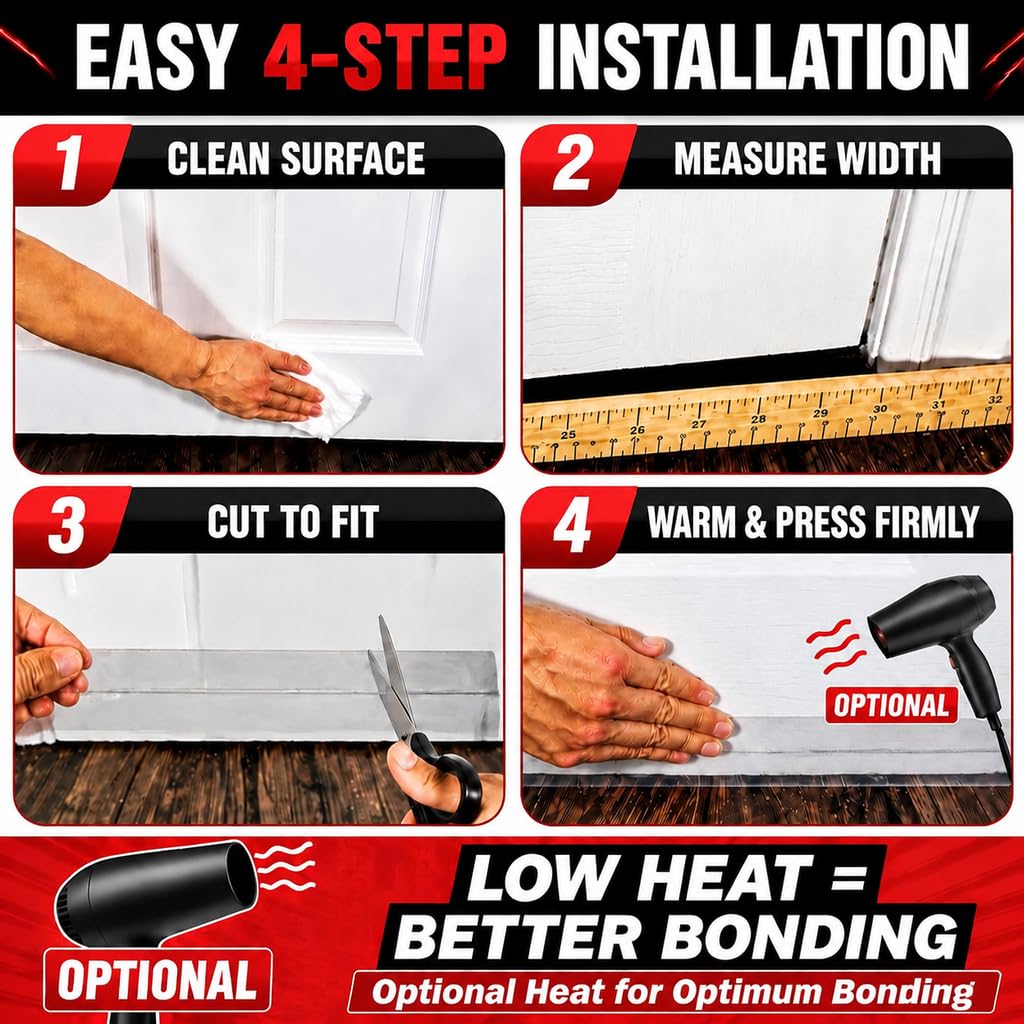 Clear Weather Stripping Seal Strip for Doors and Windows (32.8 Foot)