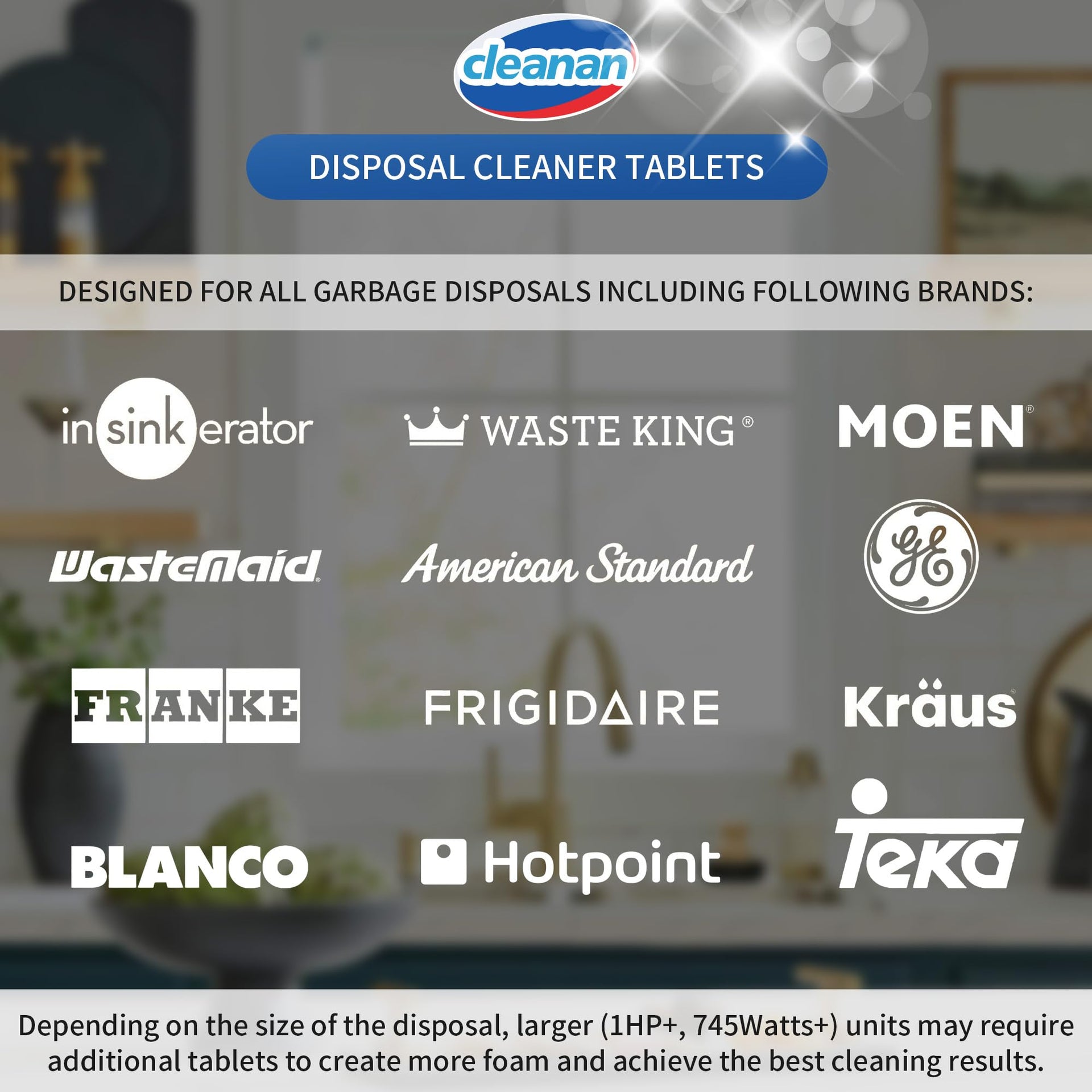 Foaming Garbage Disposal Cleaner and Deodorizer Tablets (24 Count)