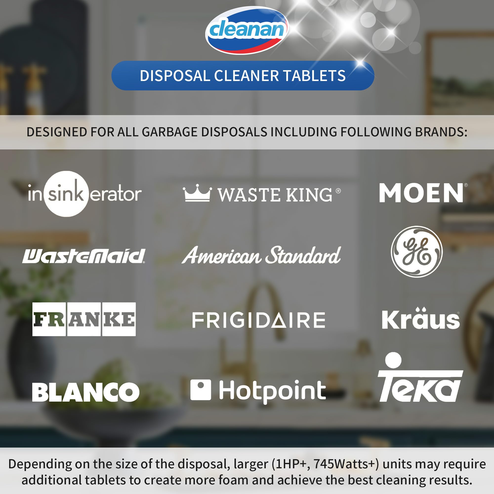 Foaming Garbage Disposal Cleaner and Deodorizer Tablets (24 Count)
