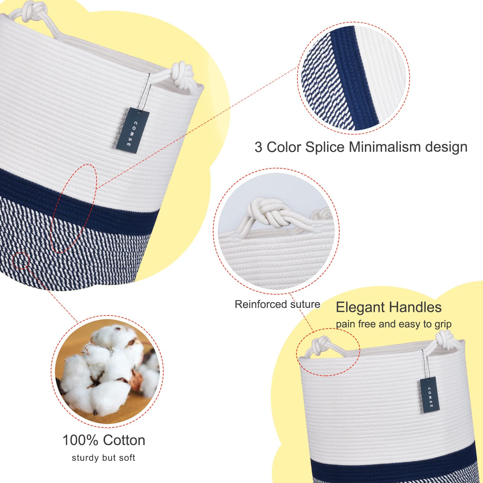 Tall Woven Blanket & Laundry Basket