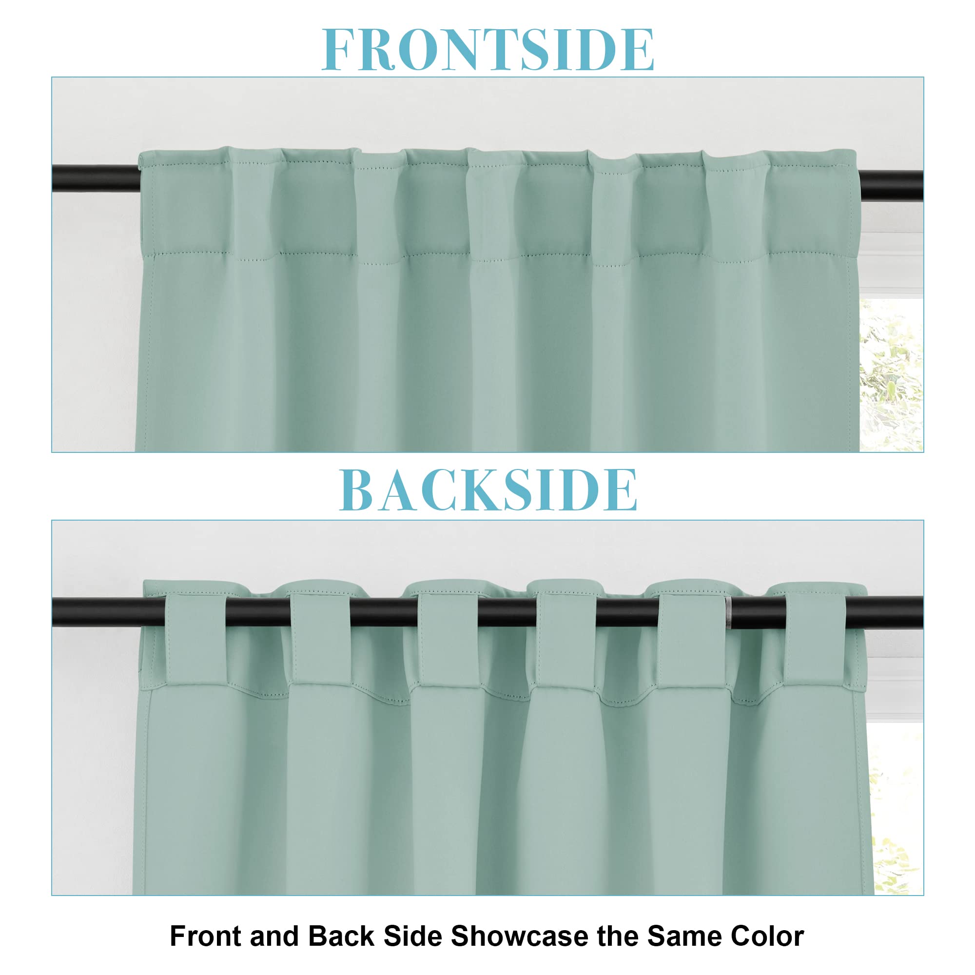Bathroom Curtains Blackout Small Window Curtains for Kitchen Cafe (2 Count)