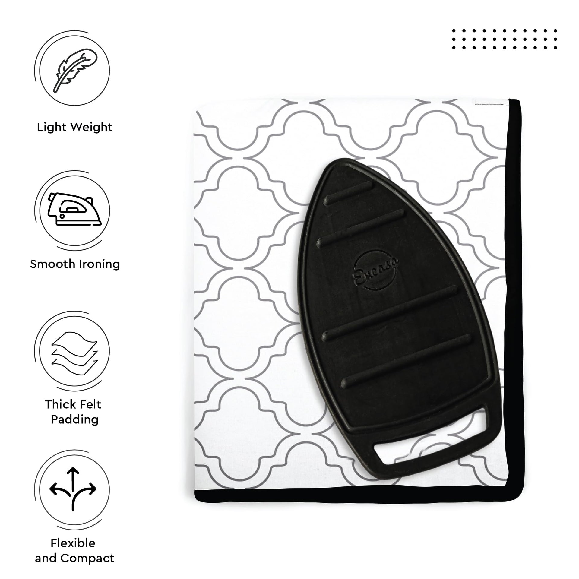 Ironing Mat Heat Resistant Pad 48"x28" White Tiles