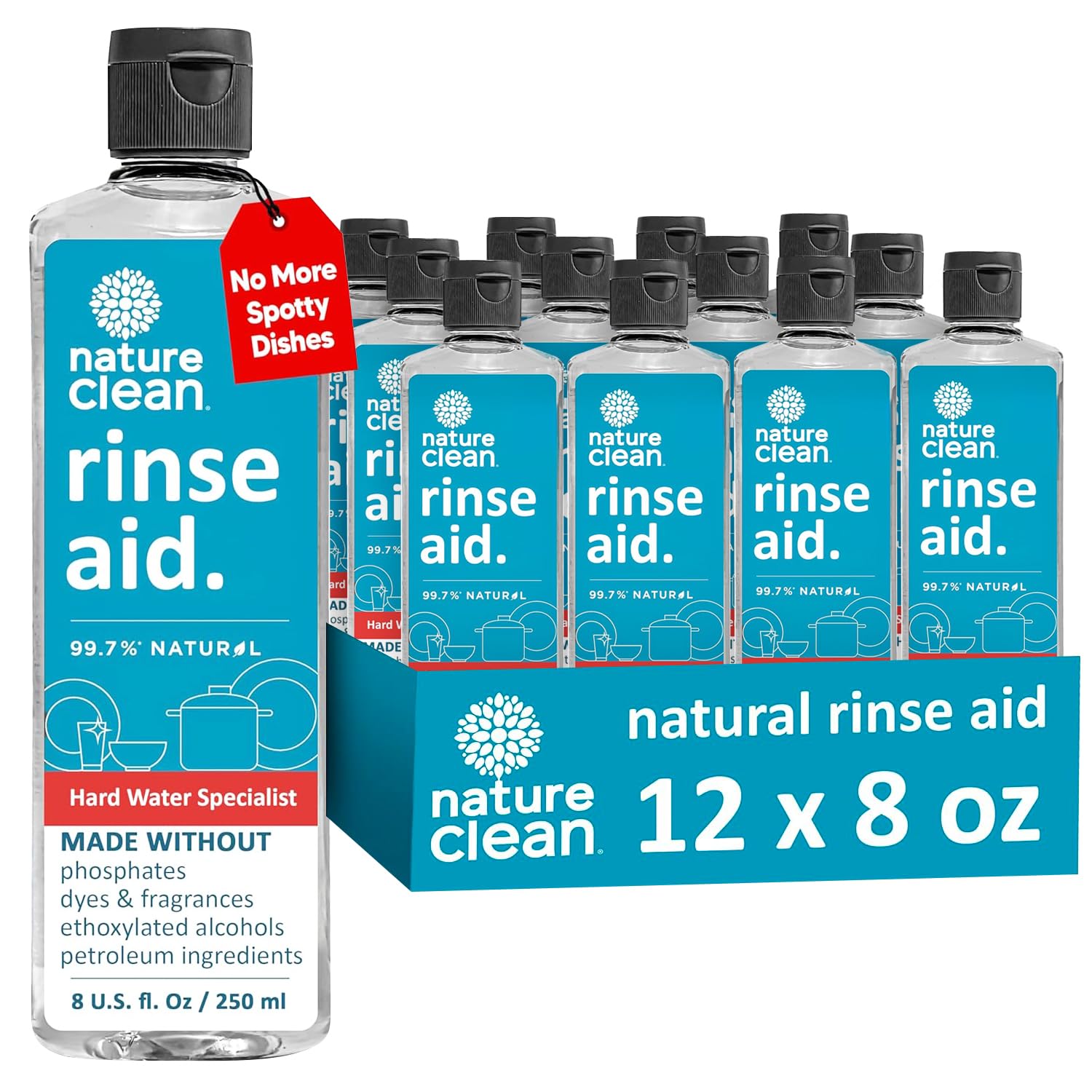 Dishwasher Rinse Aid Cleaner Non Toxic Unscented 8oz (96 Fl Oz)