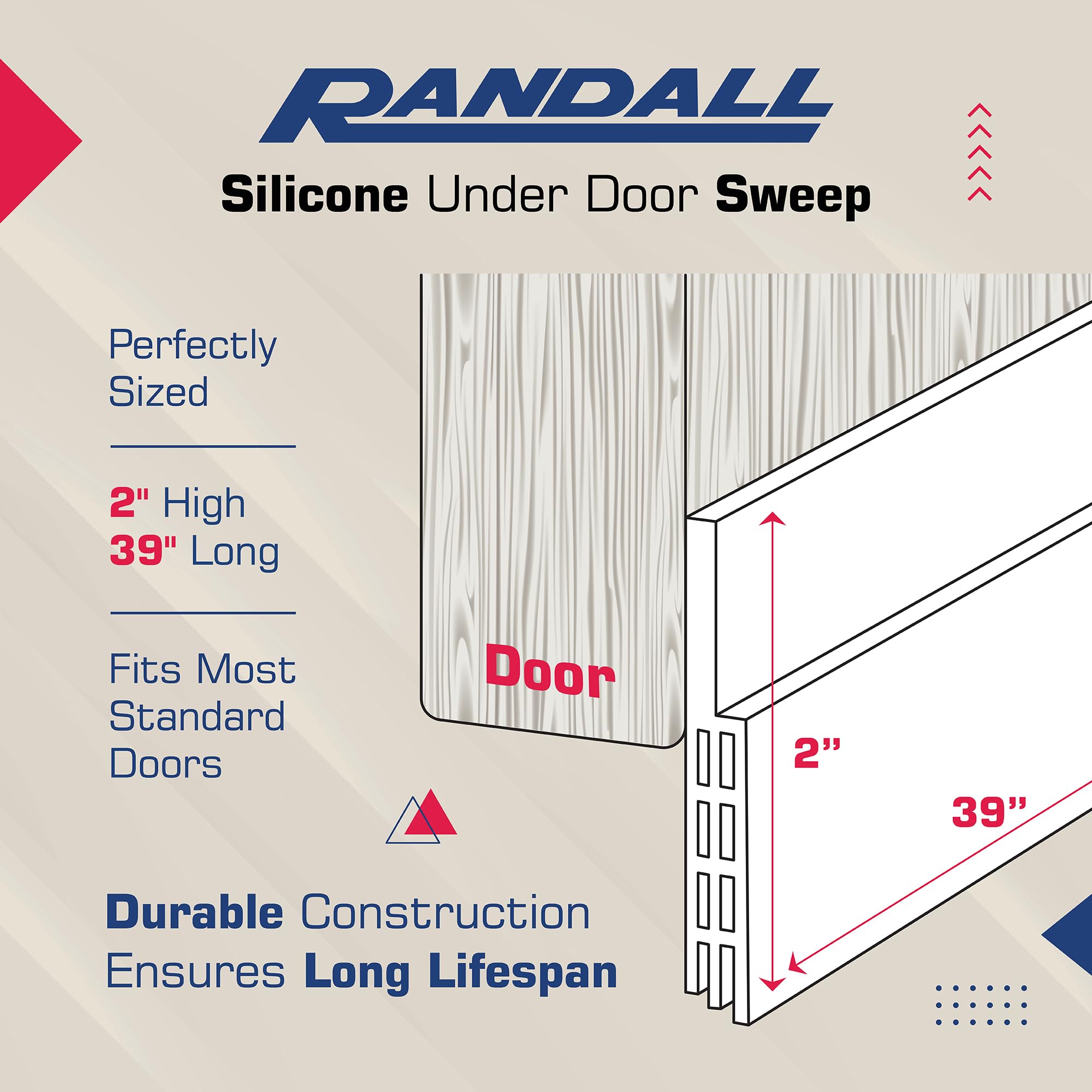 Adhesive Backed Door Draft Stopper