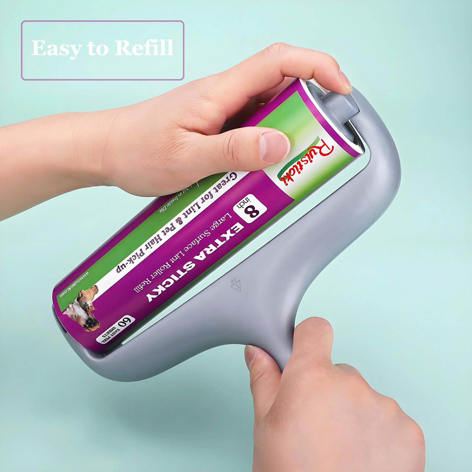 8 inch Large Lint Roller Refills Compatible with Scotch (360 Count)
