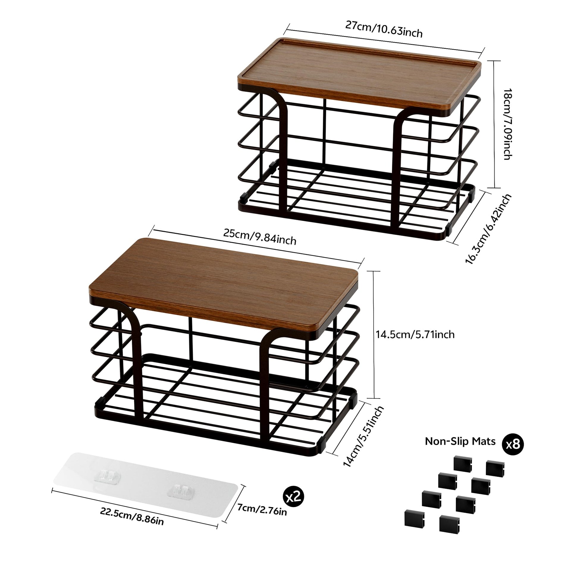 2 Pack Storage Stackable Kitchen Laundry Pantry Organizers (2 Count)