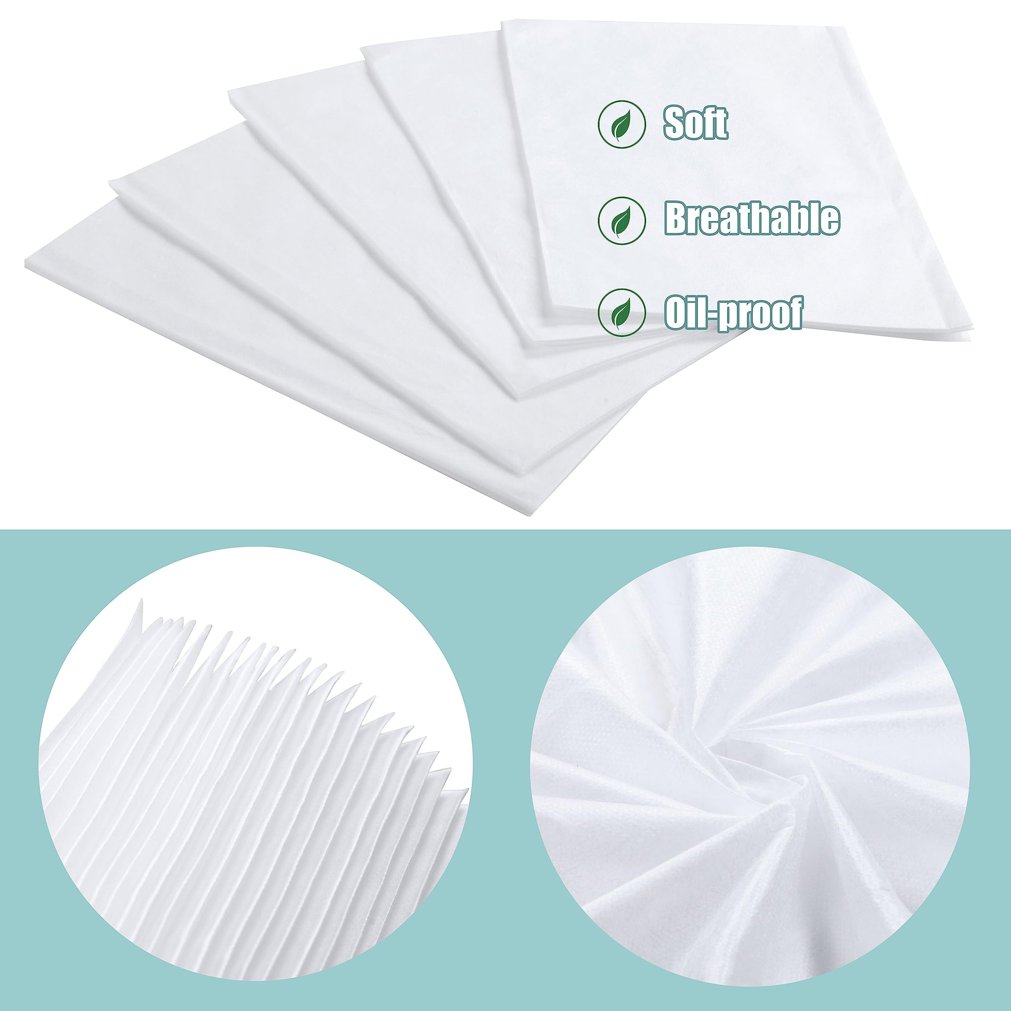 Disposable Bed Sheets for Massage Table 100 Pcs 31" x 71" Waterproof Massage Table Sheets Soft Non Woven Fabric SPA Massage Table Bed Cover Breathable for Beauty Tattoos Waxing Travel (100 Count)