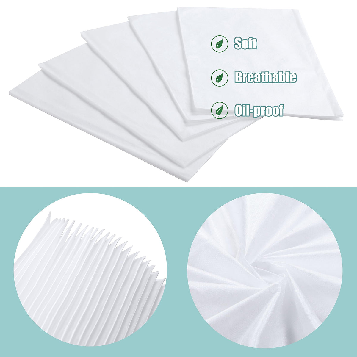 Disposable Bed Sheets for Massage Table 50 Pcs 31" x 71" Waterproof Massage Table Sheets Soft Non Woven Fabric SPA Massage Table Bed Cover Breathable for Beauty Tattoos Waxing Travel (50 Count)
